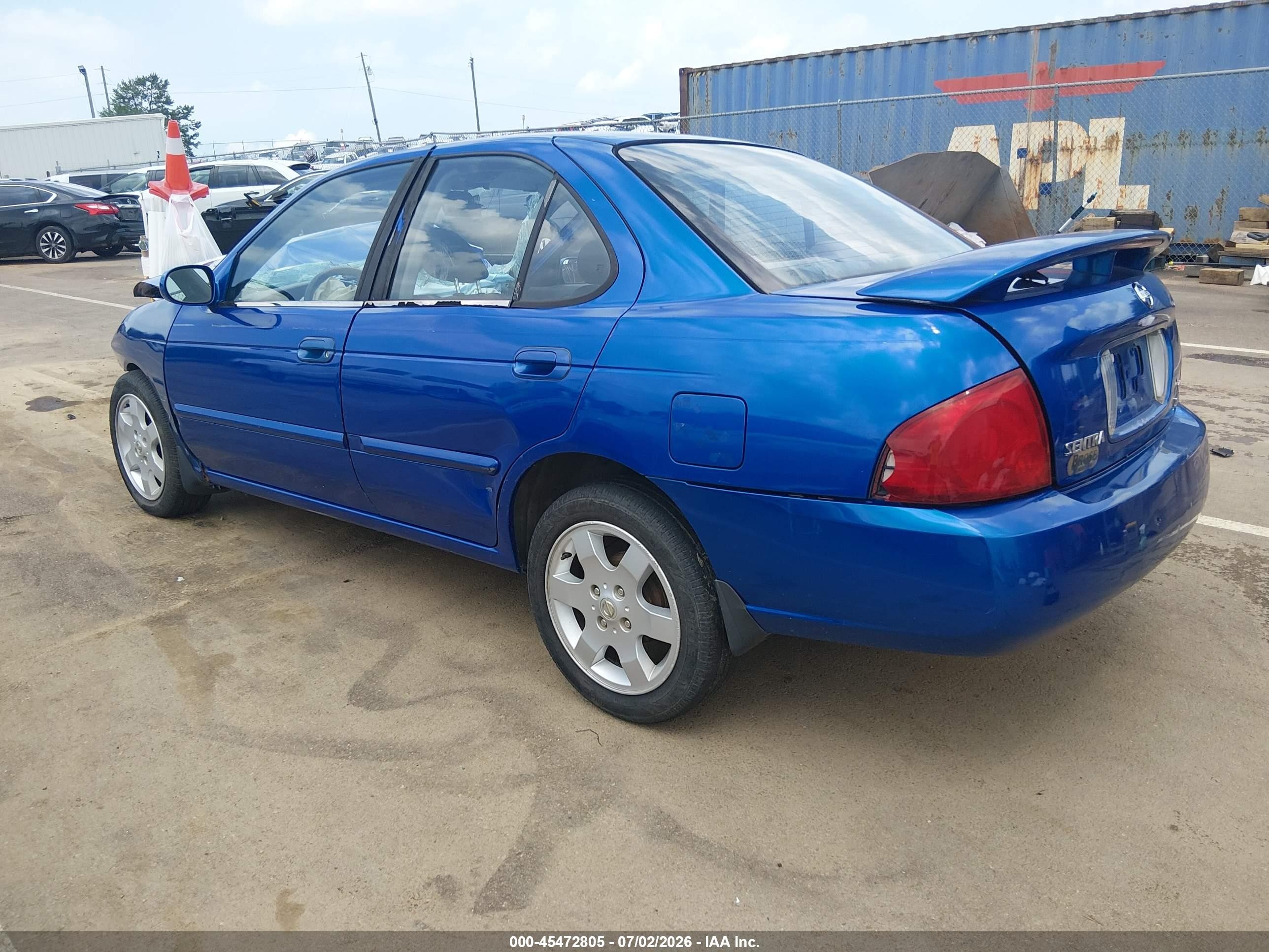 2006 Nissan Sentra 1.8s Blue vin: 3N1CB51D76L587074