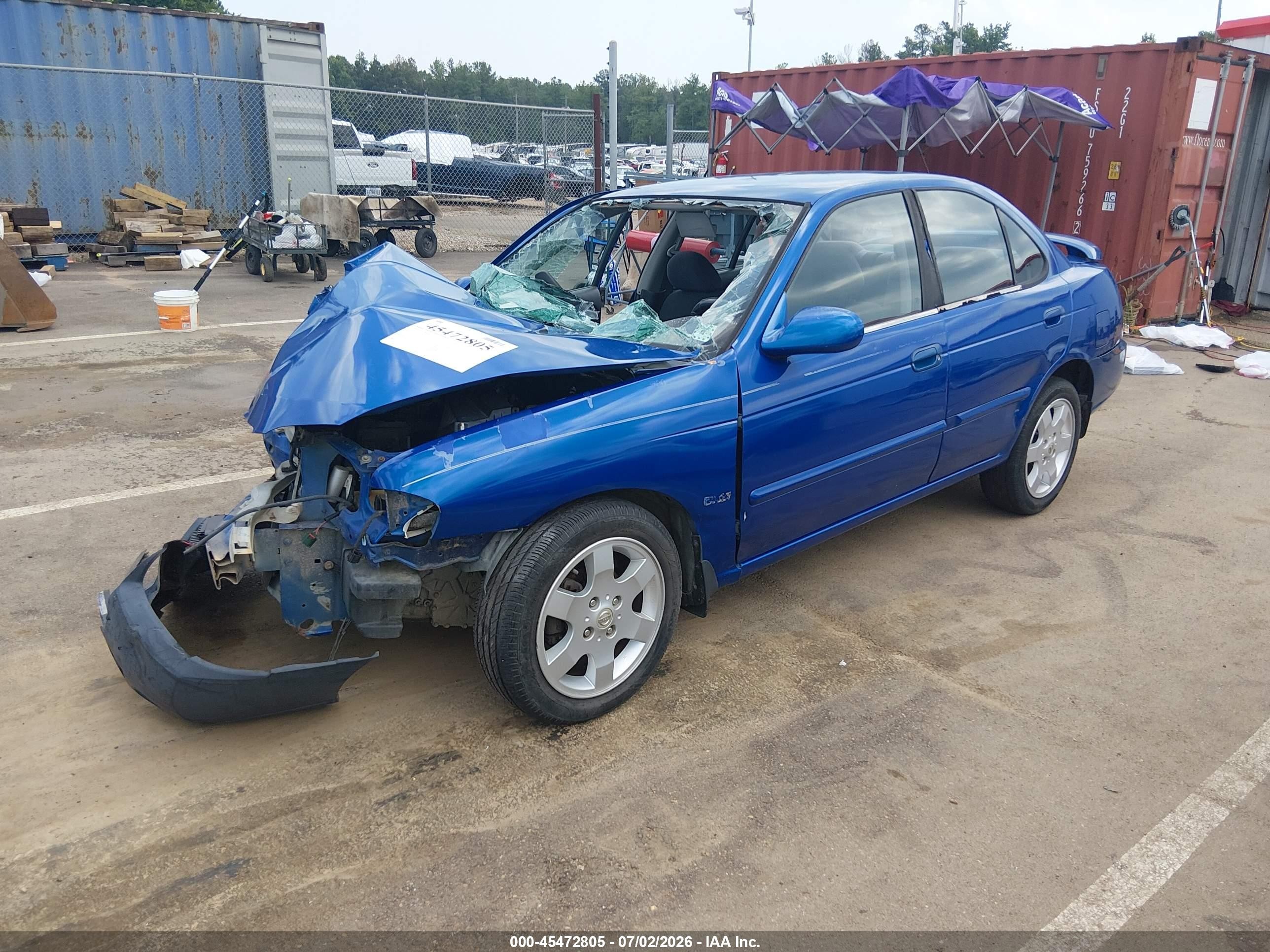 2006 Nissan Sentra 1.8s Blue vin: 3N1CB51D76L587074