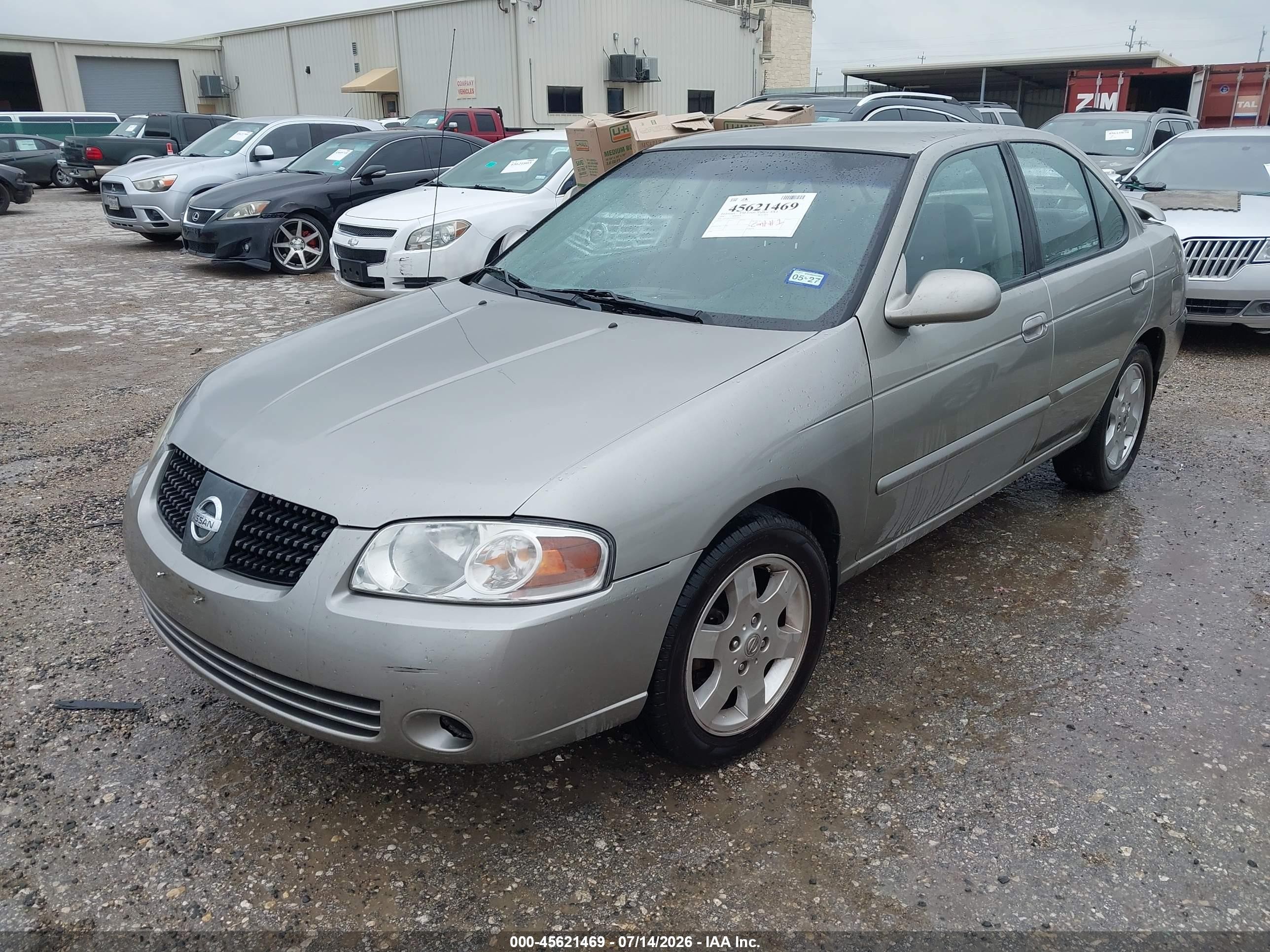 2006 Nissan Sentra 1.8s Beige vin: 3N1CB51D76L629954