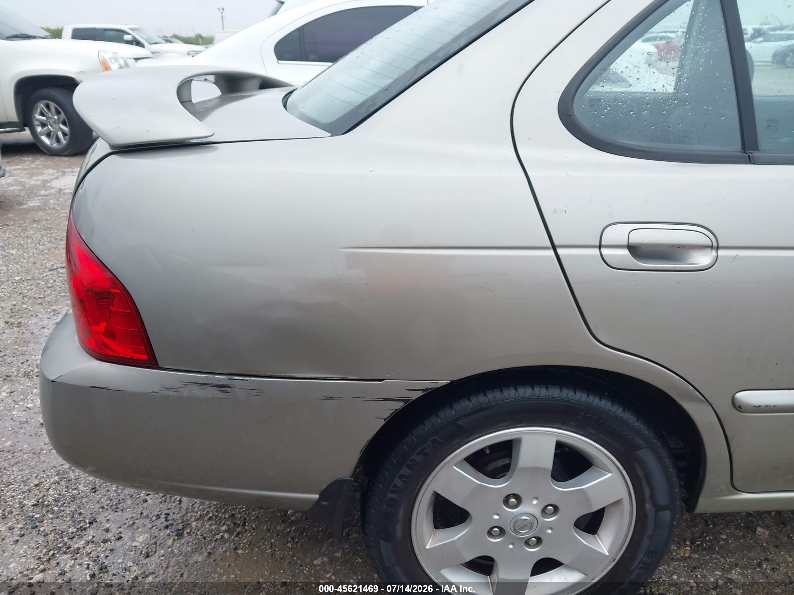 2006 Nissan Sentra 1.8s Beige vin: 3N1CB51D76L629954