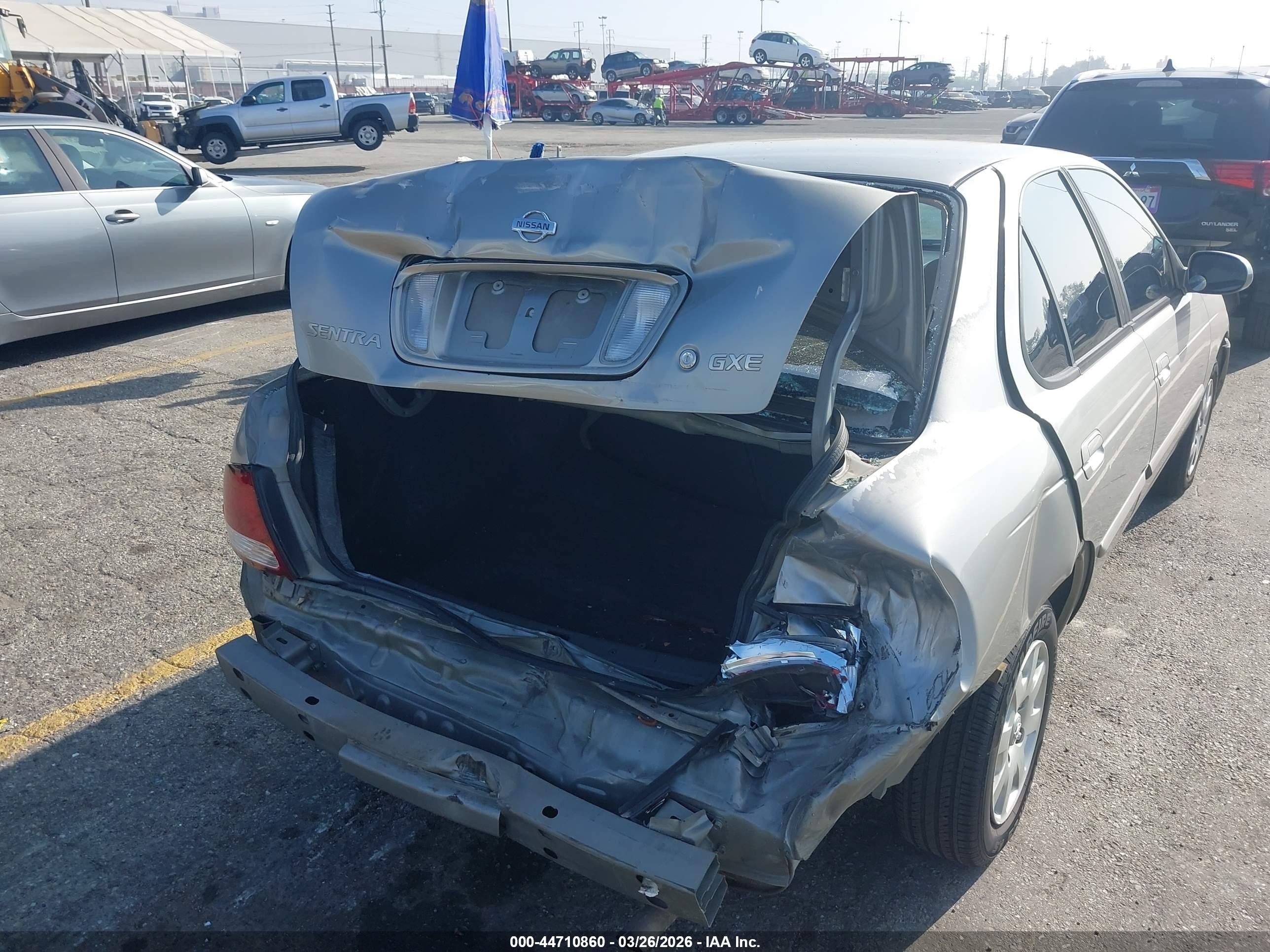 2001 Nissan Sentra Gxe Beige vin: 3N1CB51D81L434079