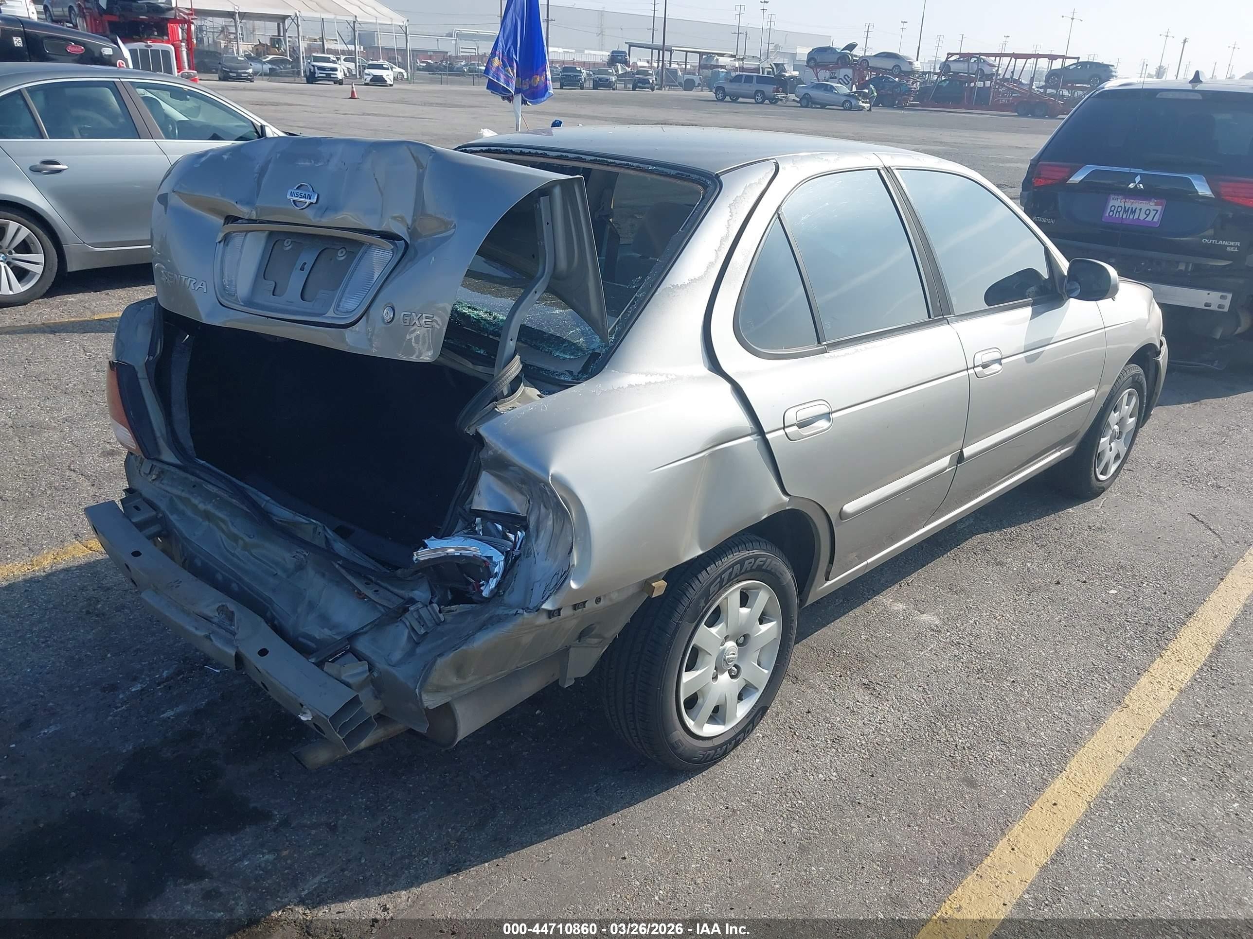 2001 Nissan Sentra Gxe Beige vin: 3N1CB51D81L434079