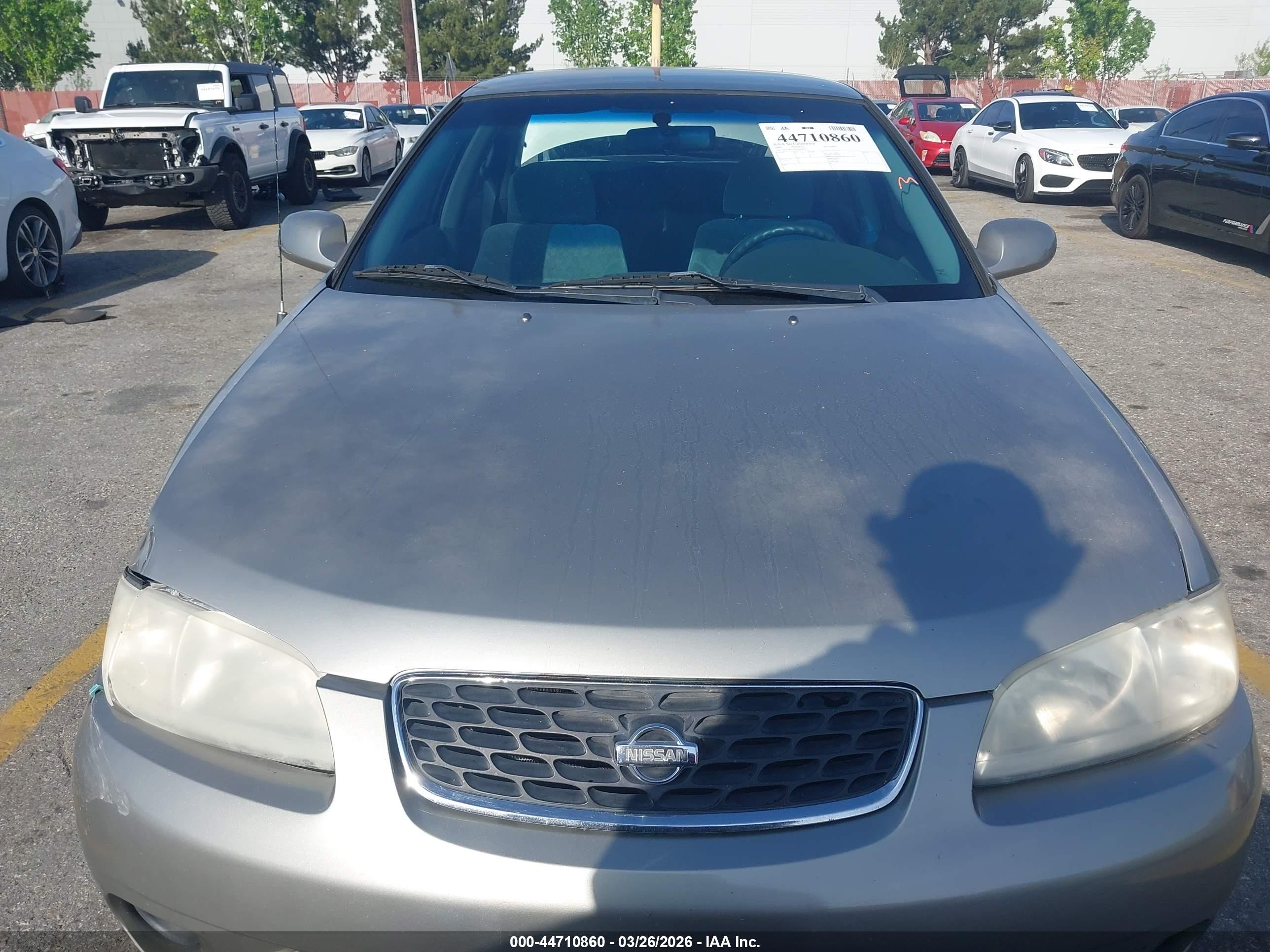 2001 Nissan Sentra Gxe Beige vin: 3N1CB51D81L434079