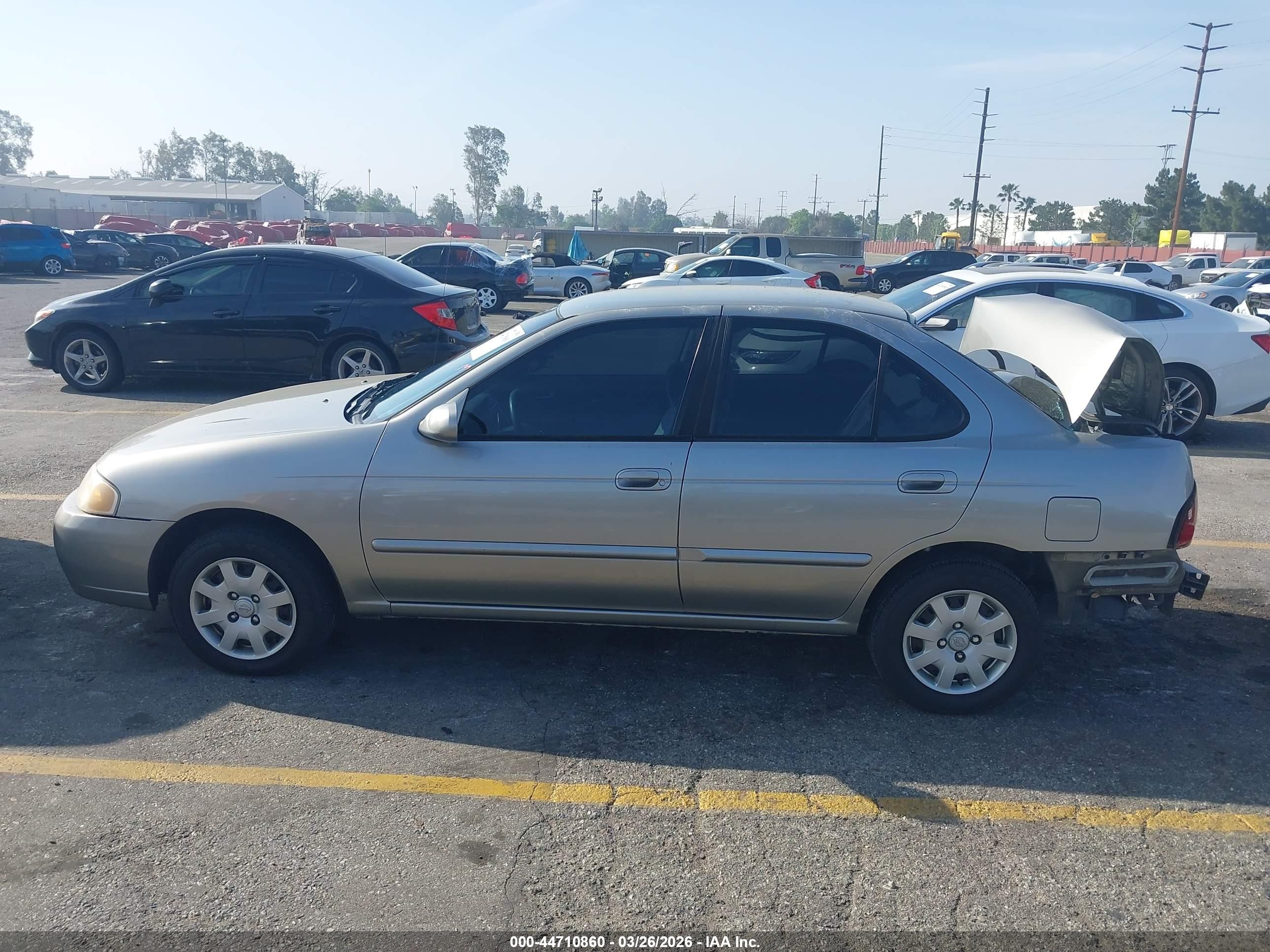 2001 Nissan Sentra Gxe Beige vin: 3N1CB51D81L434079