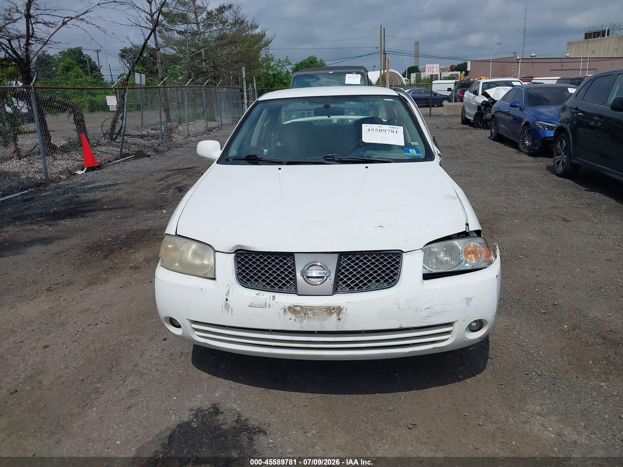 2005 Nissan Sentra 1.8s White vin: 3N1CB51D85L469629