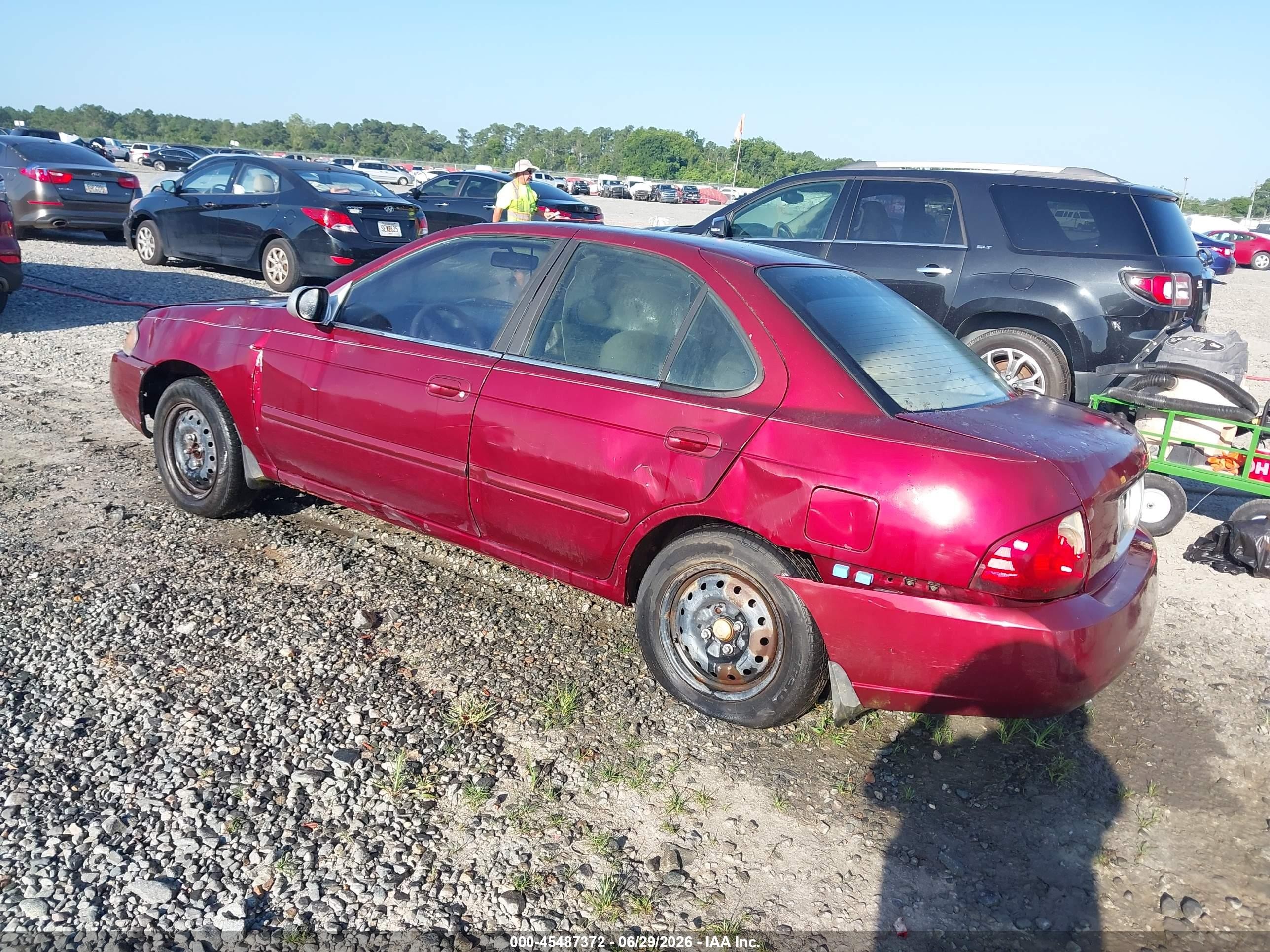 2005 Nissan Sentra 1.8s Бордовый vin: 3N1CB51D85L572761