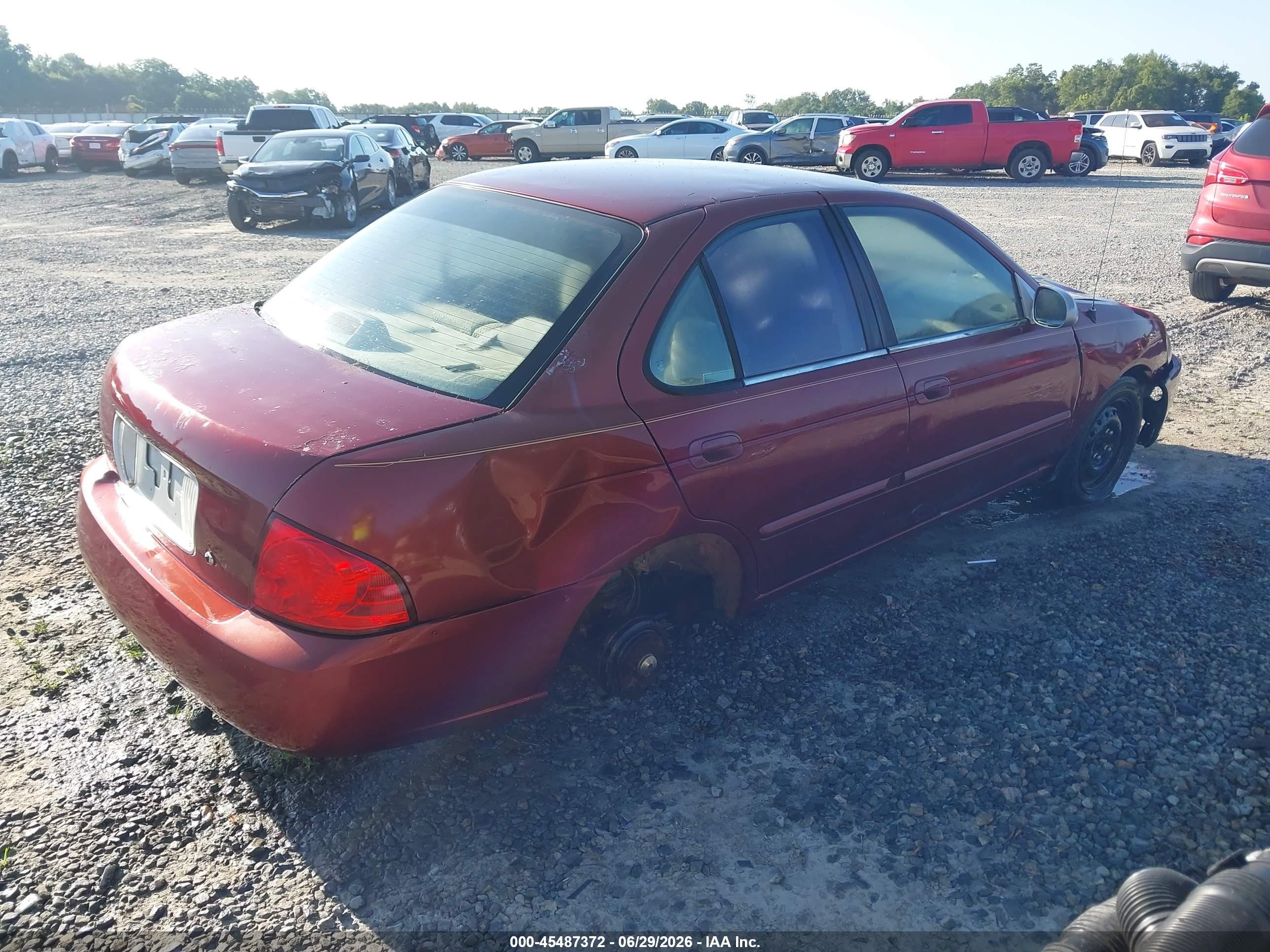 2005 Nissan Sentra 1.8s Бордовый vin: 3N1CB51D85L572761