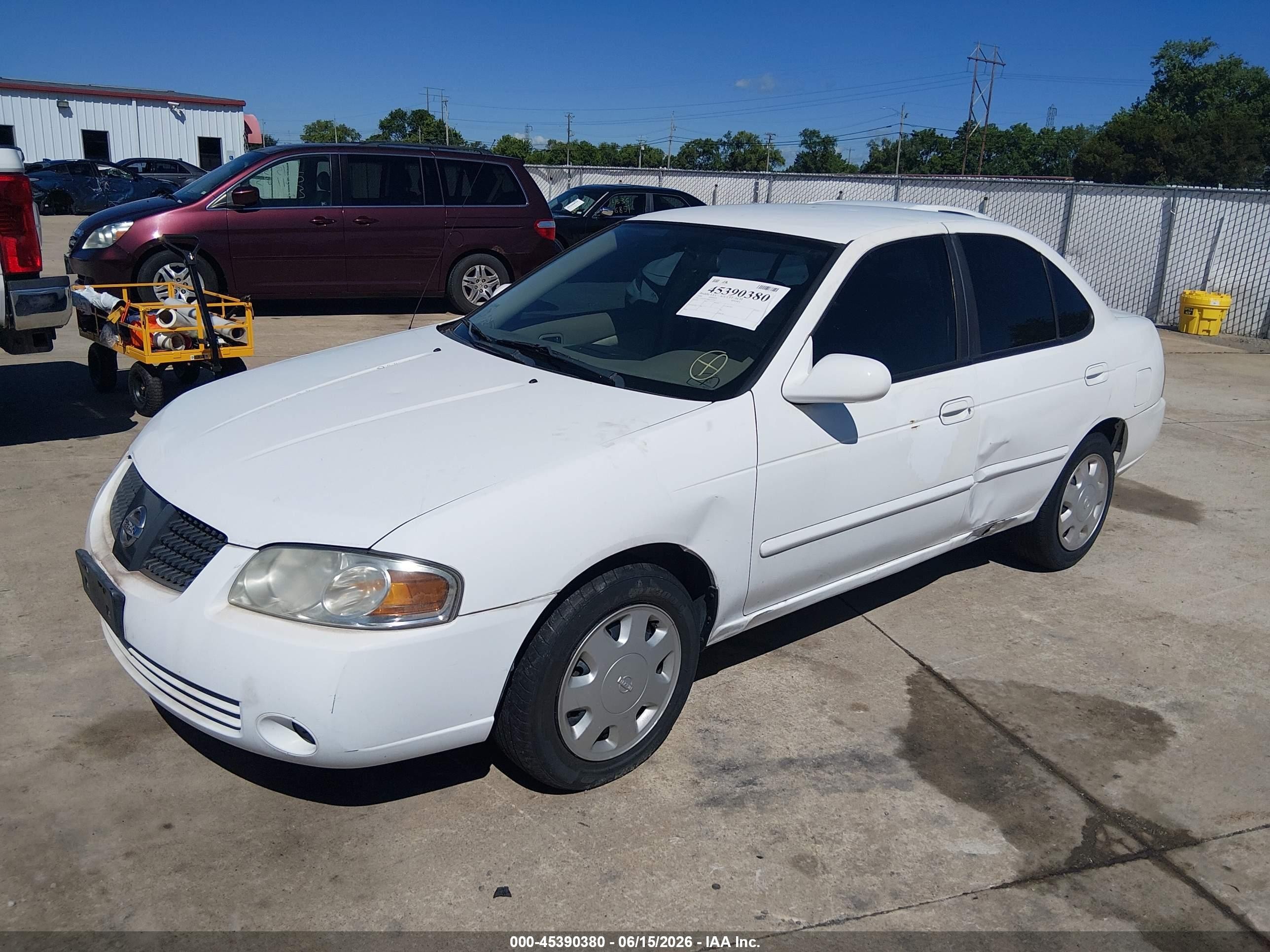 2006 Nissan Sentra 1.8s White vin: 3N1CB51D86L545724