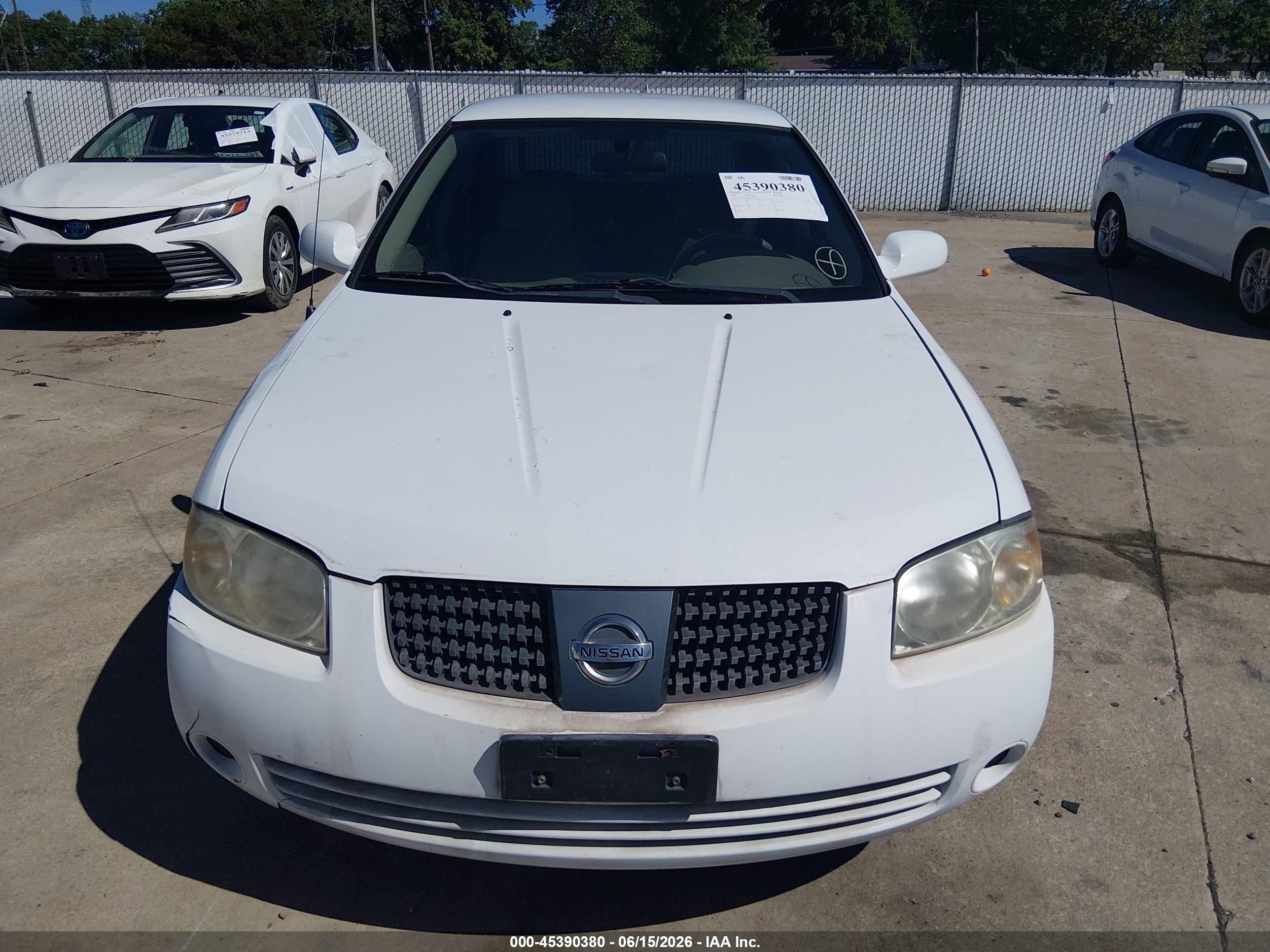 2006 Nissan Sentra 1.8s White vin: 3N1CB51D86L545724