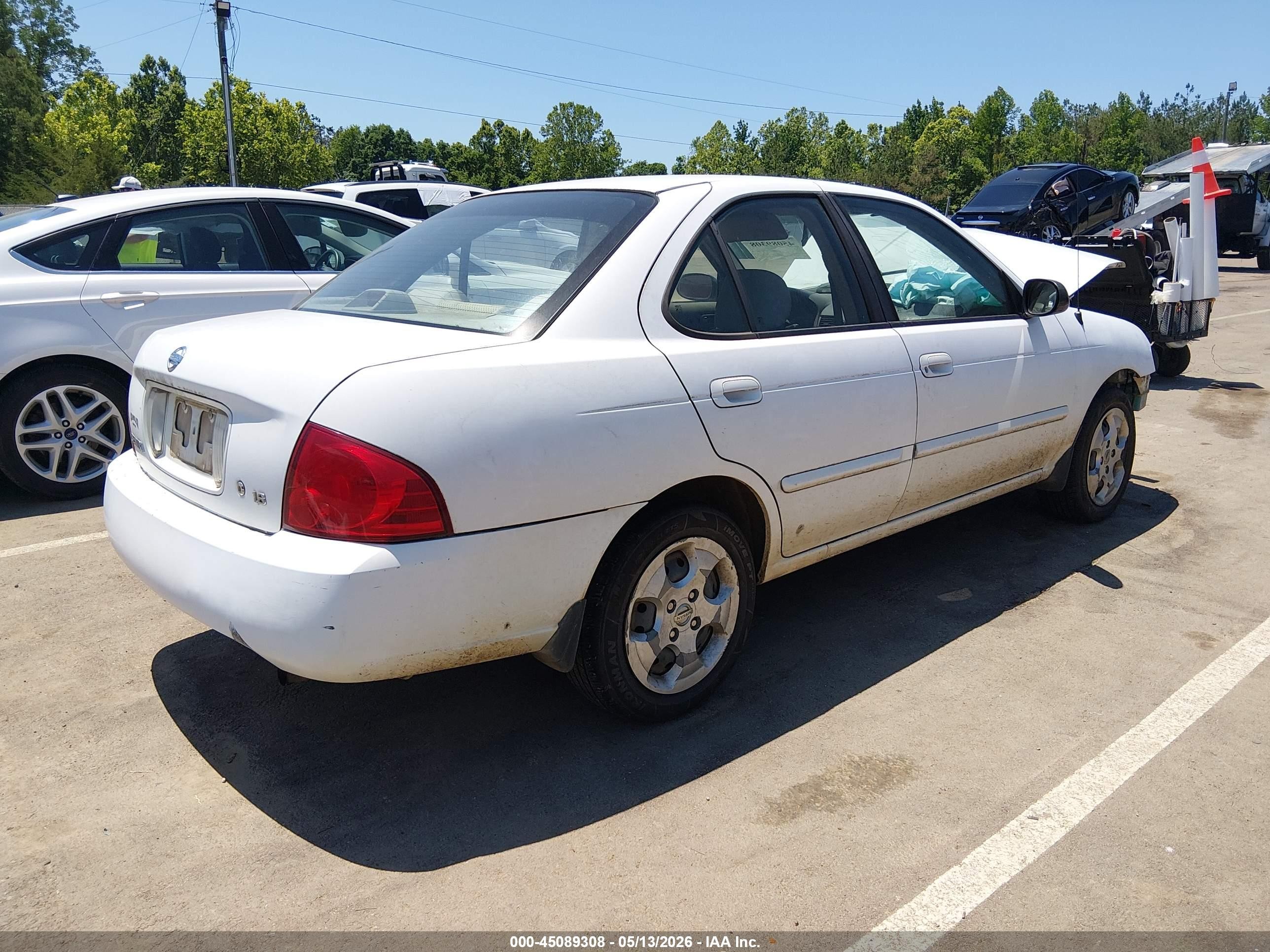 2006 Nissan Sentra 1.8 Белый vin: 3N1CB51D86L567450