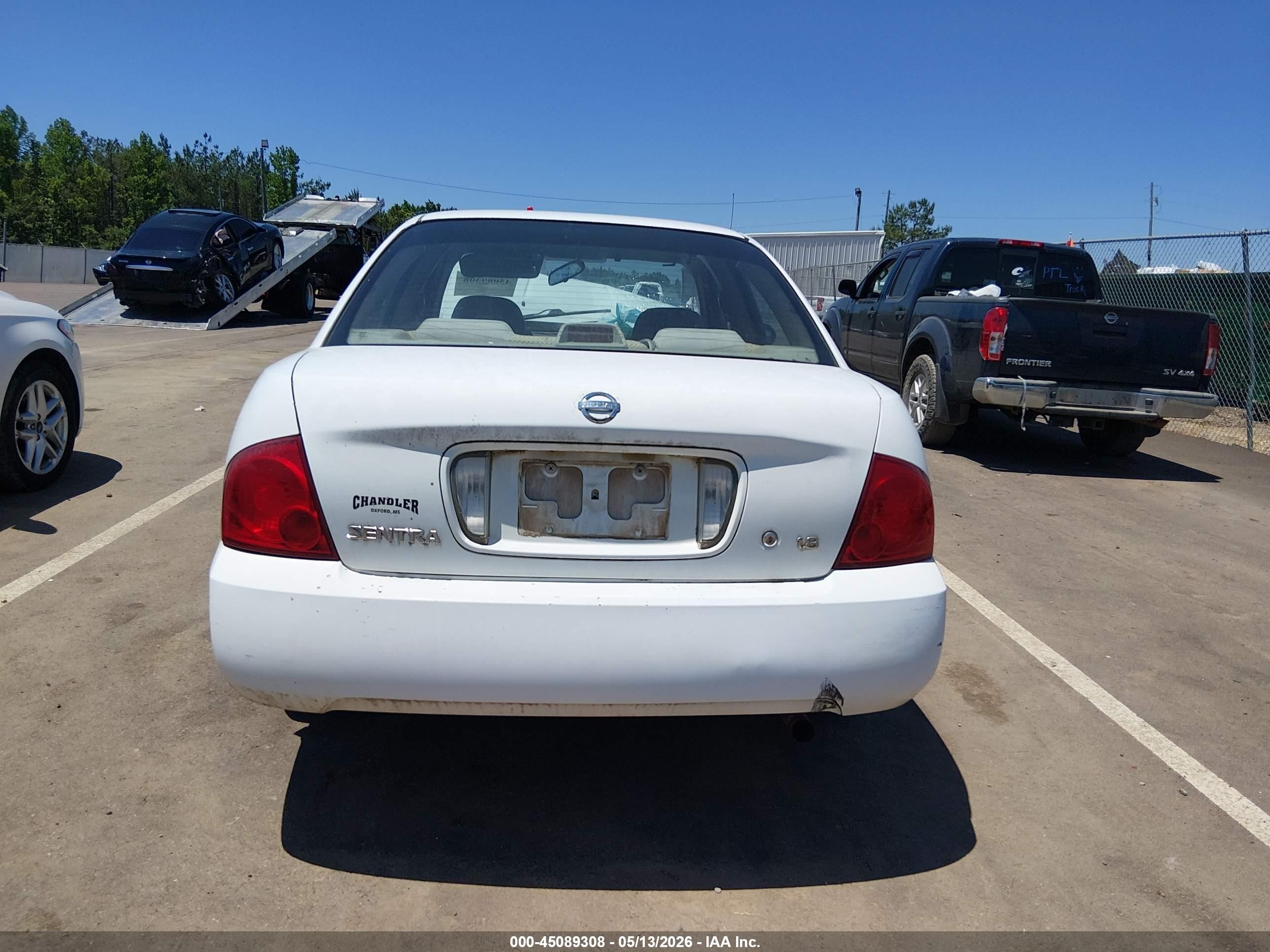 2006 Nissan Sentra 1.8 Белый vin: 3N1CB51D86L567450