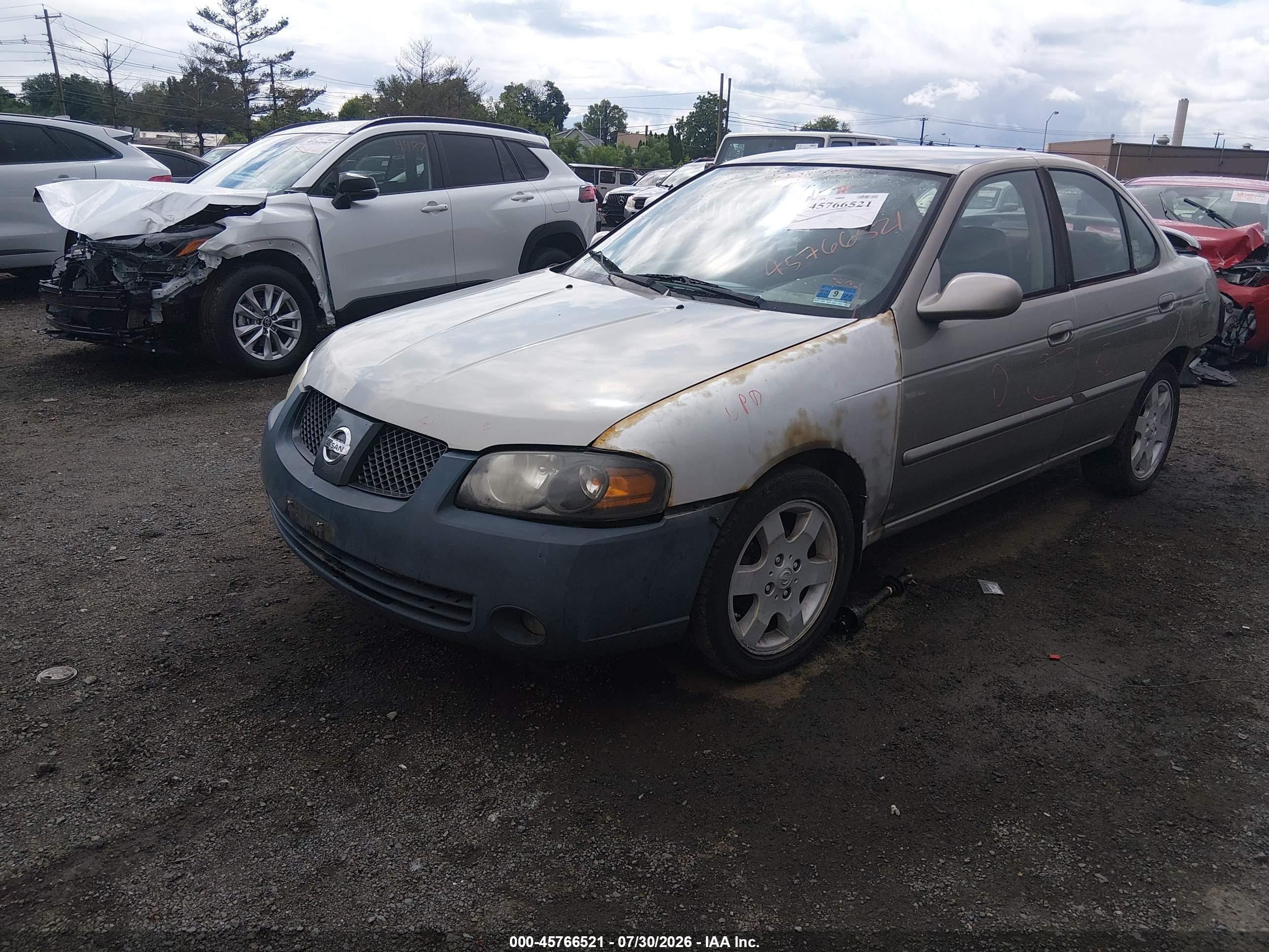 2006 Nissan Sentra 1.8s Beige vin: 3N1CB51D86L627078