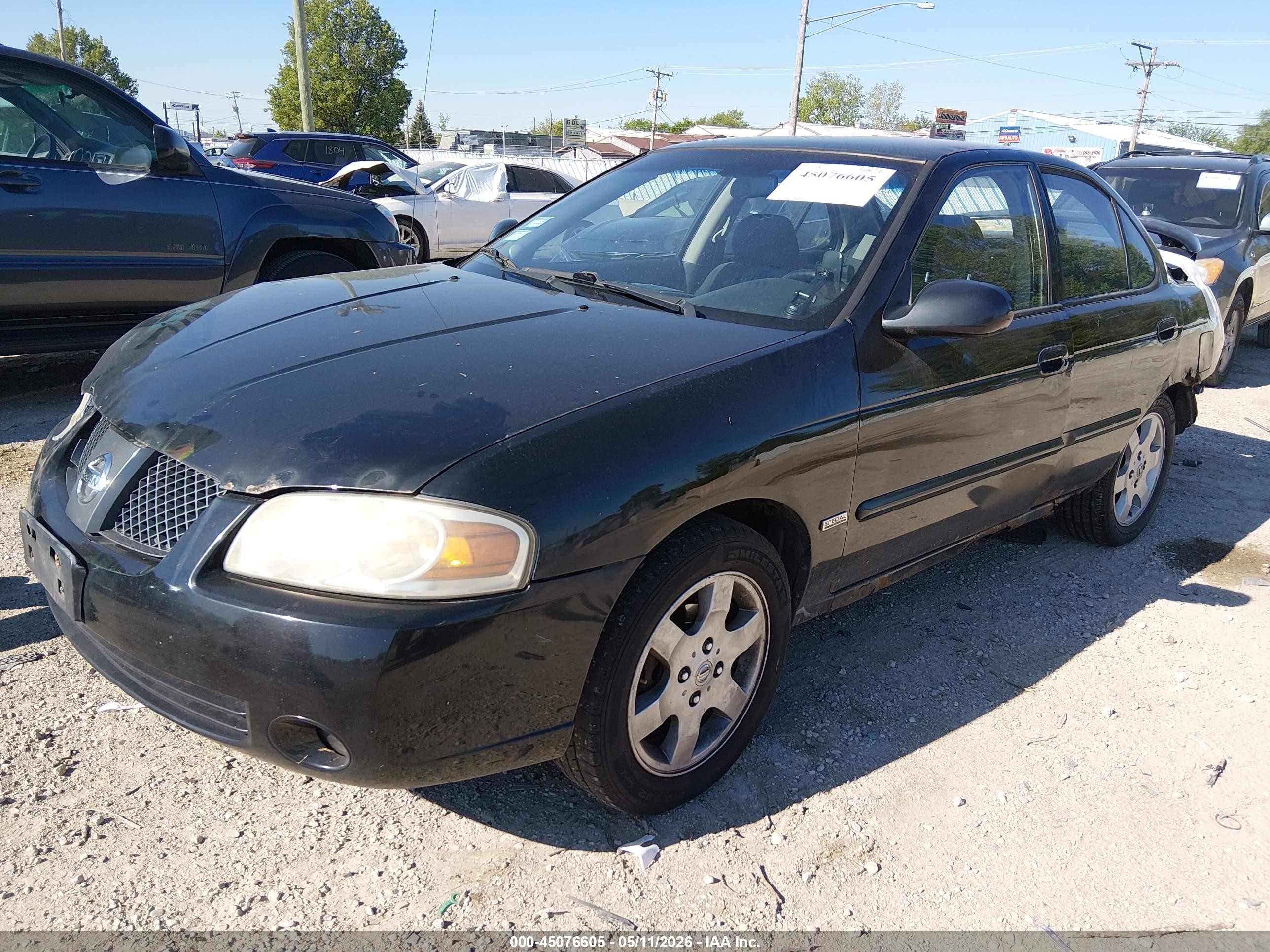 2006 Nissan Sentra 1.8s Черный vin: 3N1CB51D86L643944