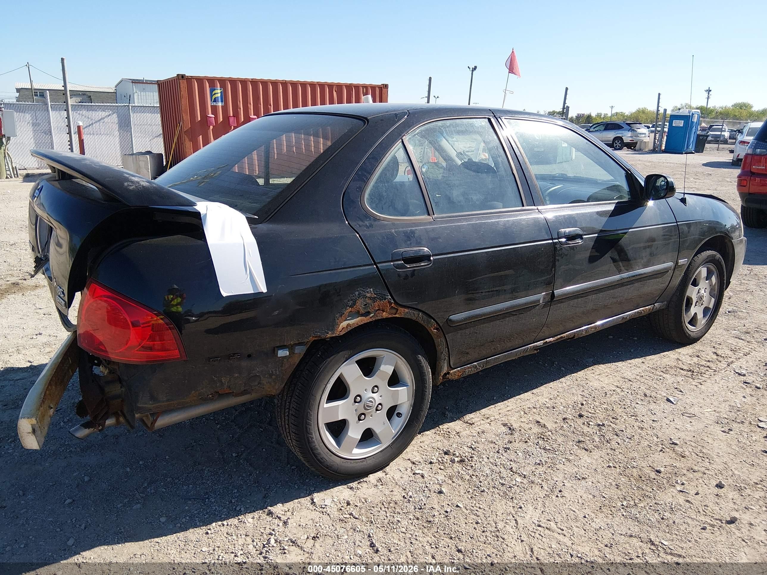 2006 Nissan Sentra 1.8s Черный vin: 3N1CB51D86L643944