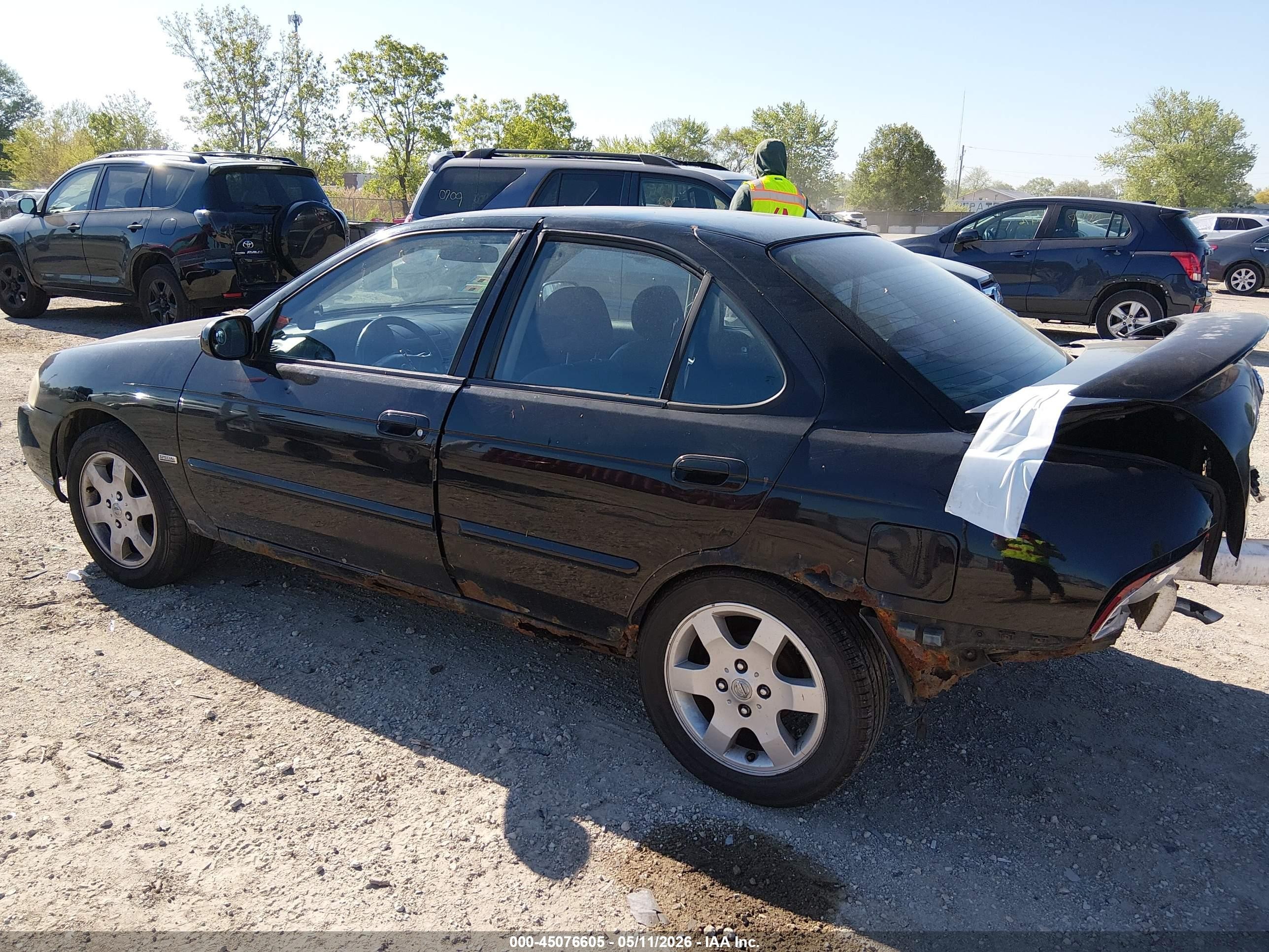 2006 Nissan Sentra 1.8s Черный vin: 3N1CB51D86L643944