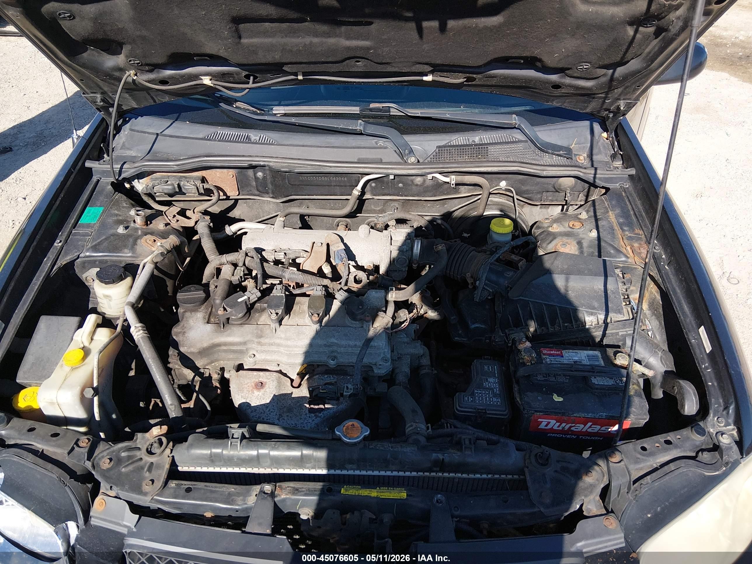 2006 Nissan Sentra 1.8s Черный vin: 3N1CB51D86L643944