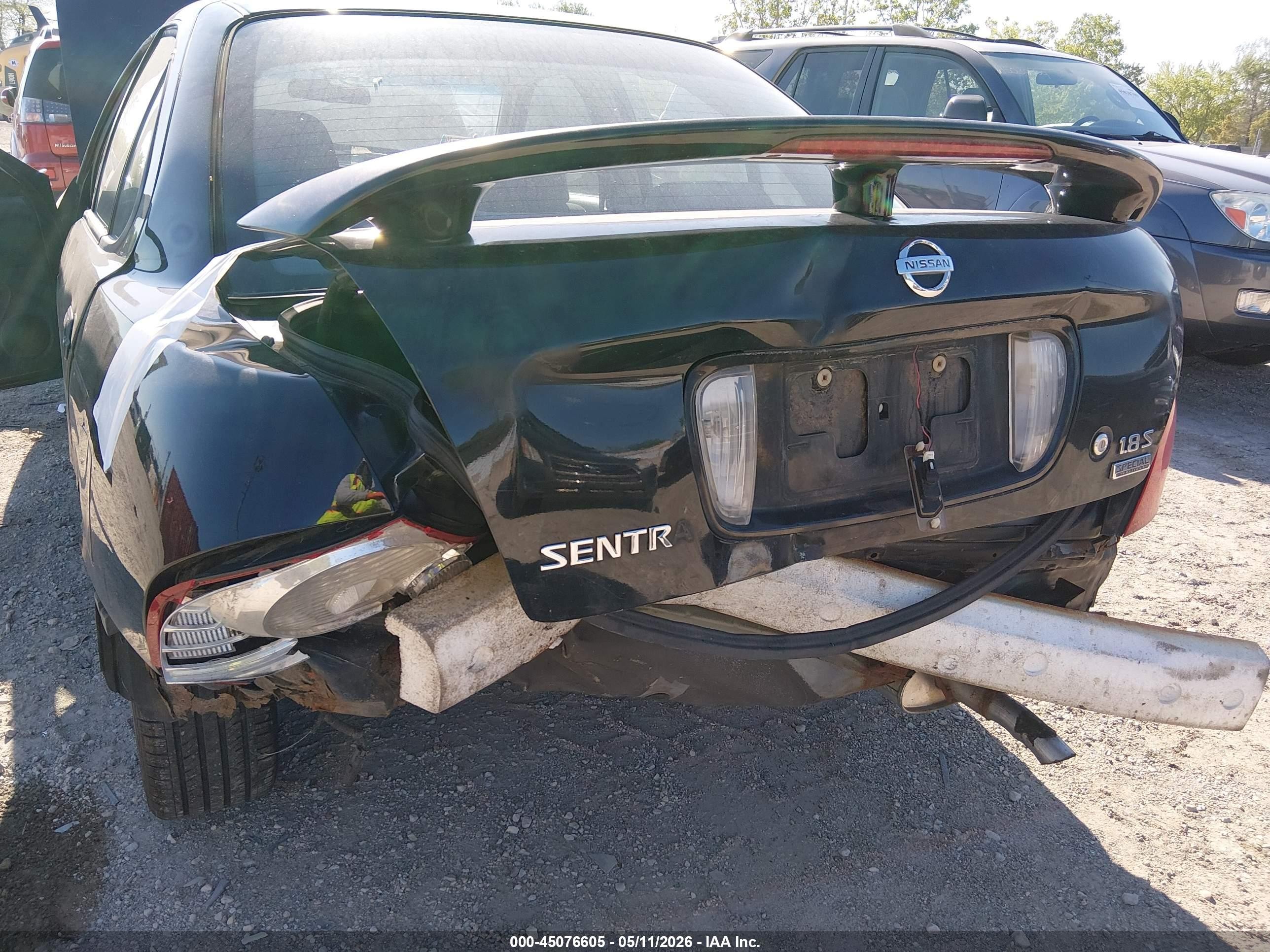 2006 Nissan Sentra 1.8s Черный vin: 3N1CB51D86L643944