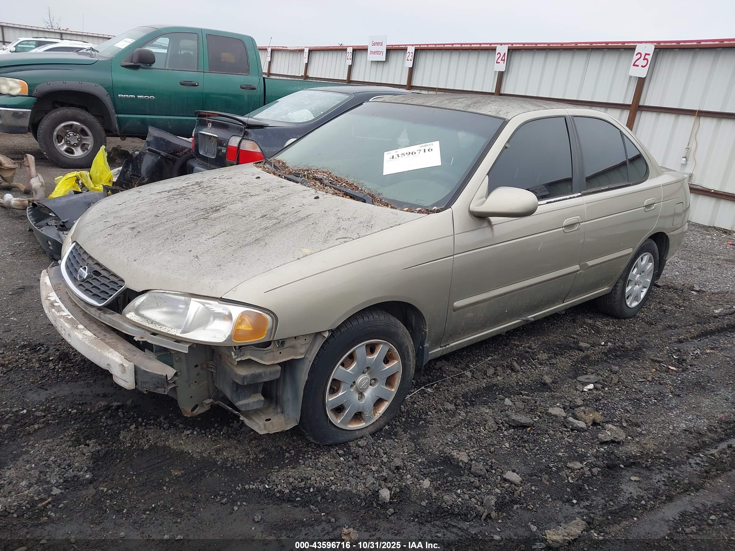 2000 Nissan Sentra Gxe/xe Gold vin: 3N1CB51D8YL321629
