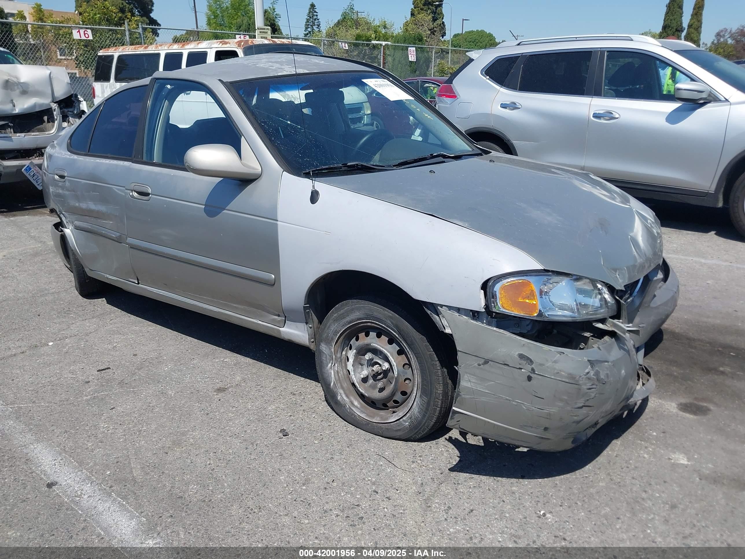 2000 Nissan Sentra Gxe/xe Silver vin: 3N1CB51D8YL353447