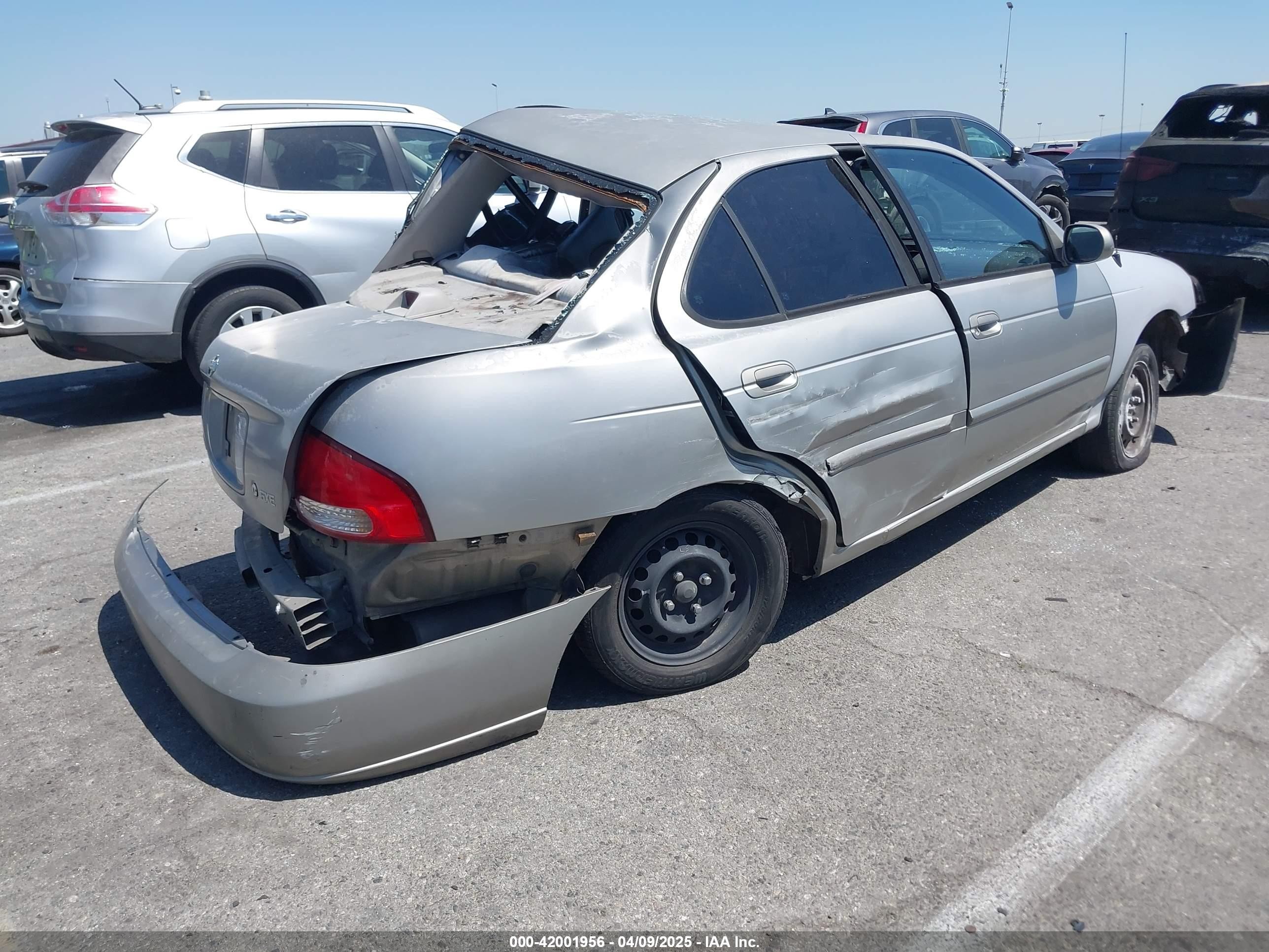 2000 Nissan Sentra Gxe/xe Silver vin: 3N1CB51D8YL353447