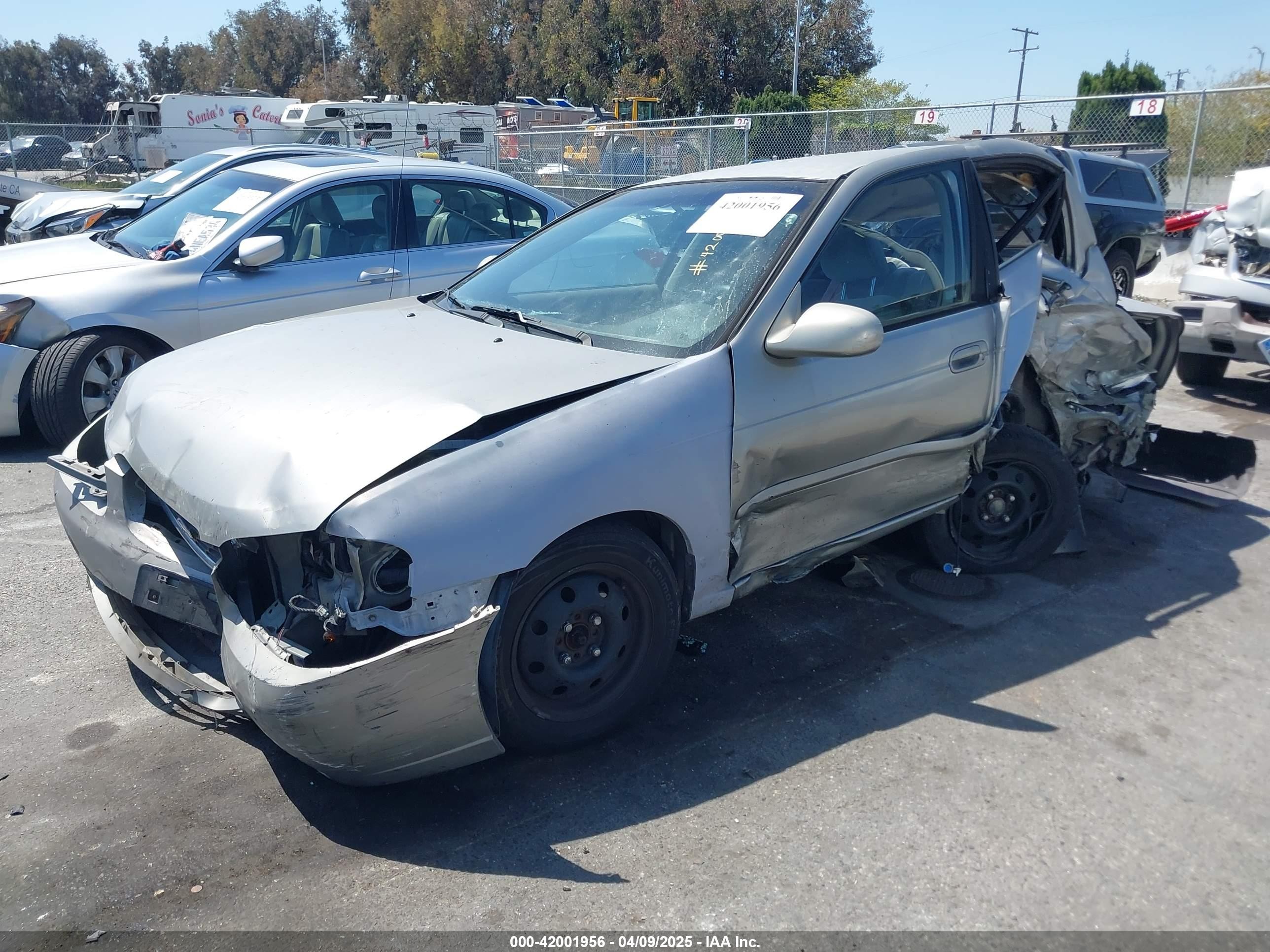 2000 Nissan Sentra Gxe/xe Silver vin: 3N1CB51D8YL353447