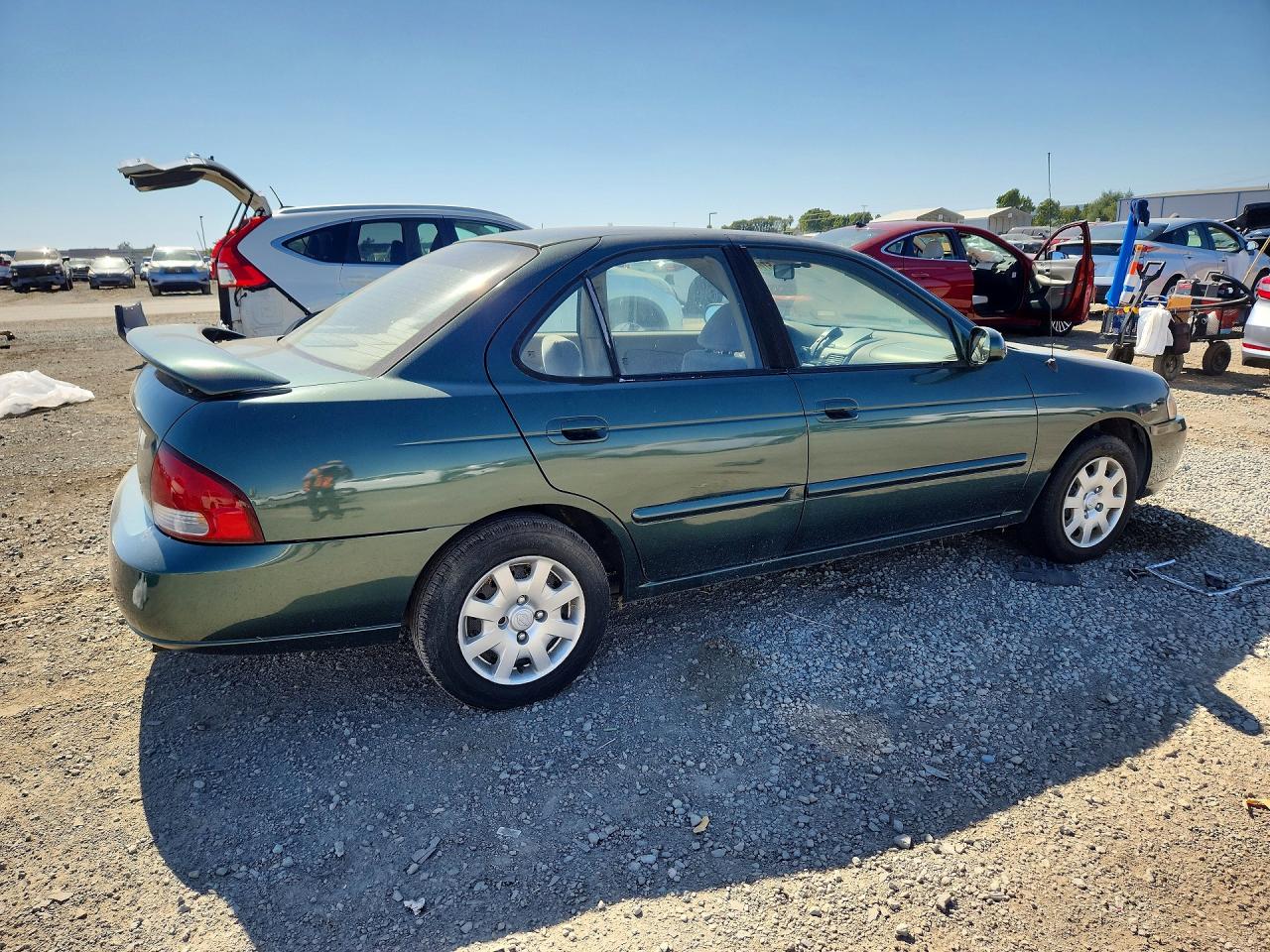 2001 Nissan Sentra Xe Green vin: 3N1CB51D91L508495