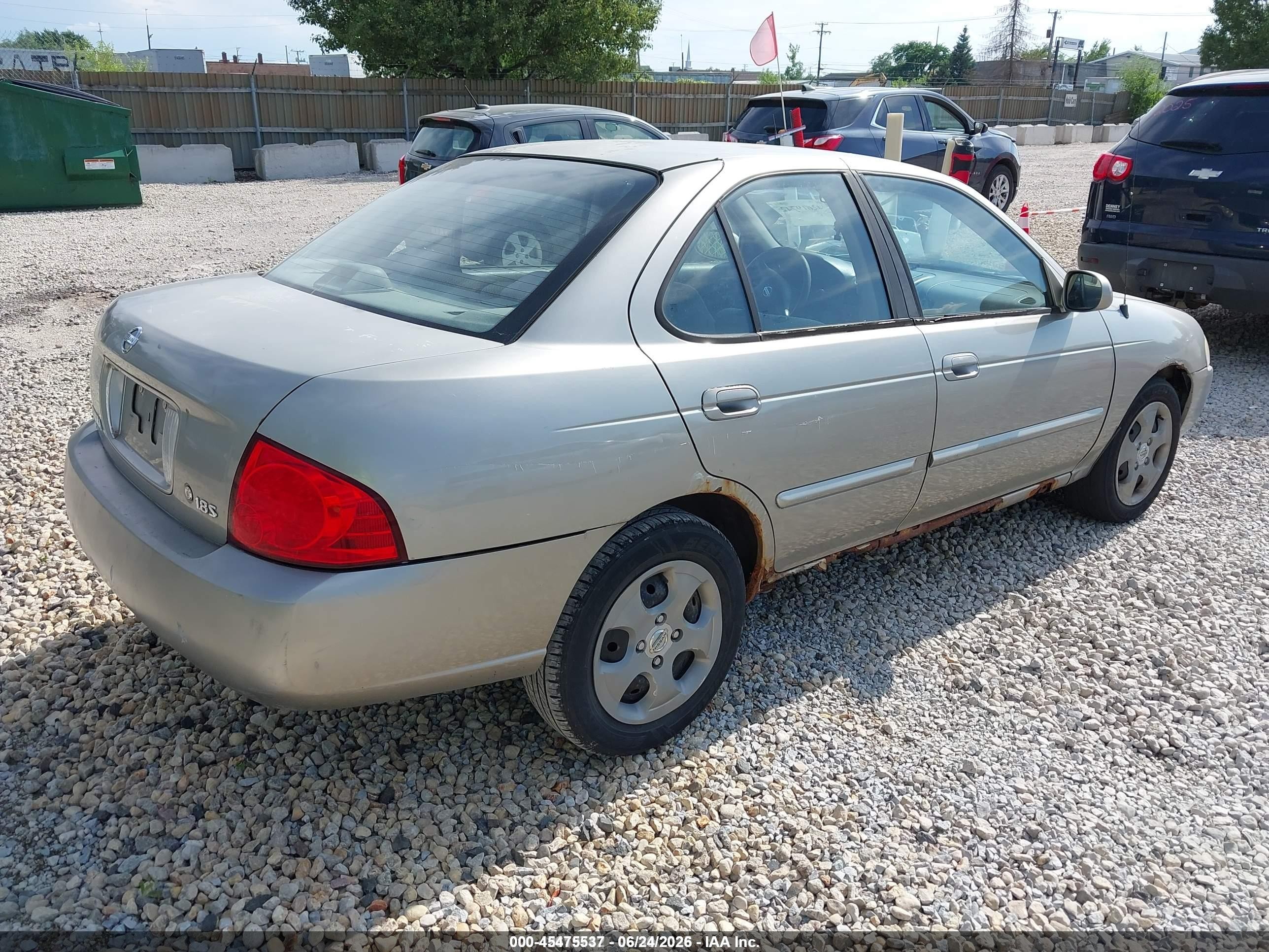 2004 Nissan Sentra 1.8s Silver vin: 3N1CB51D94L467421