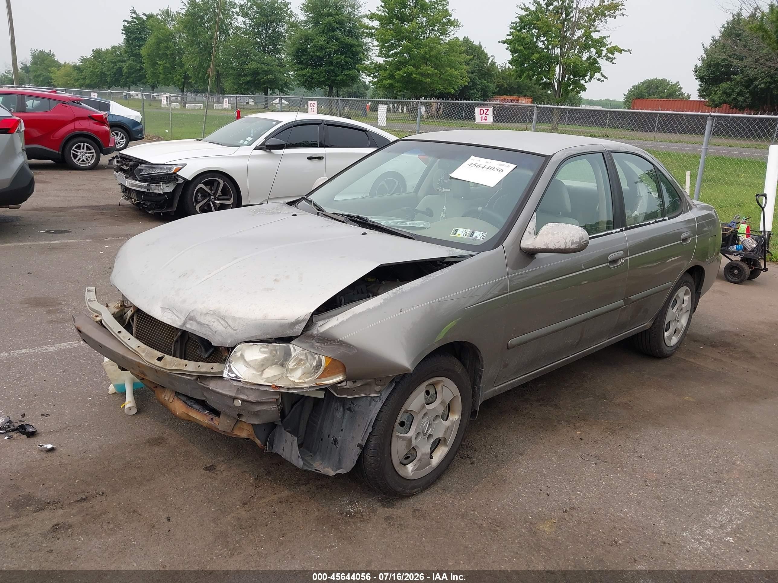 2004 Nissan Sentra 1.8s Silver vin: 3N1CB51D94L843759