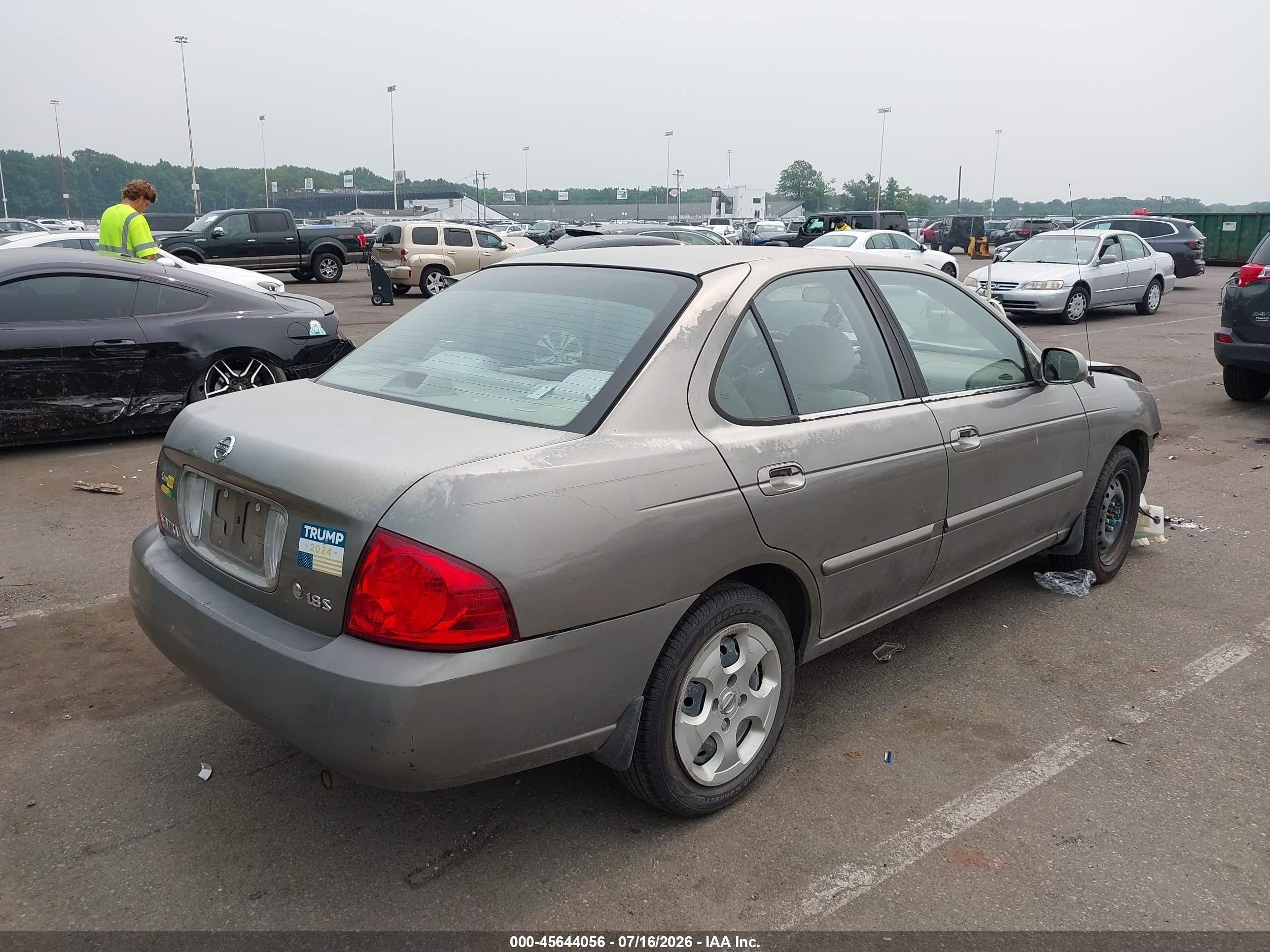 2004 Nissan Sentra 1.8s Silver vin: 3N1CB51D94L843759