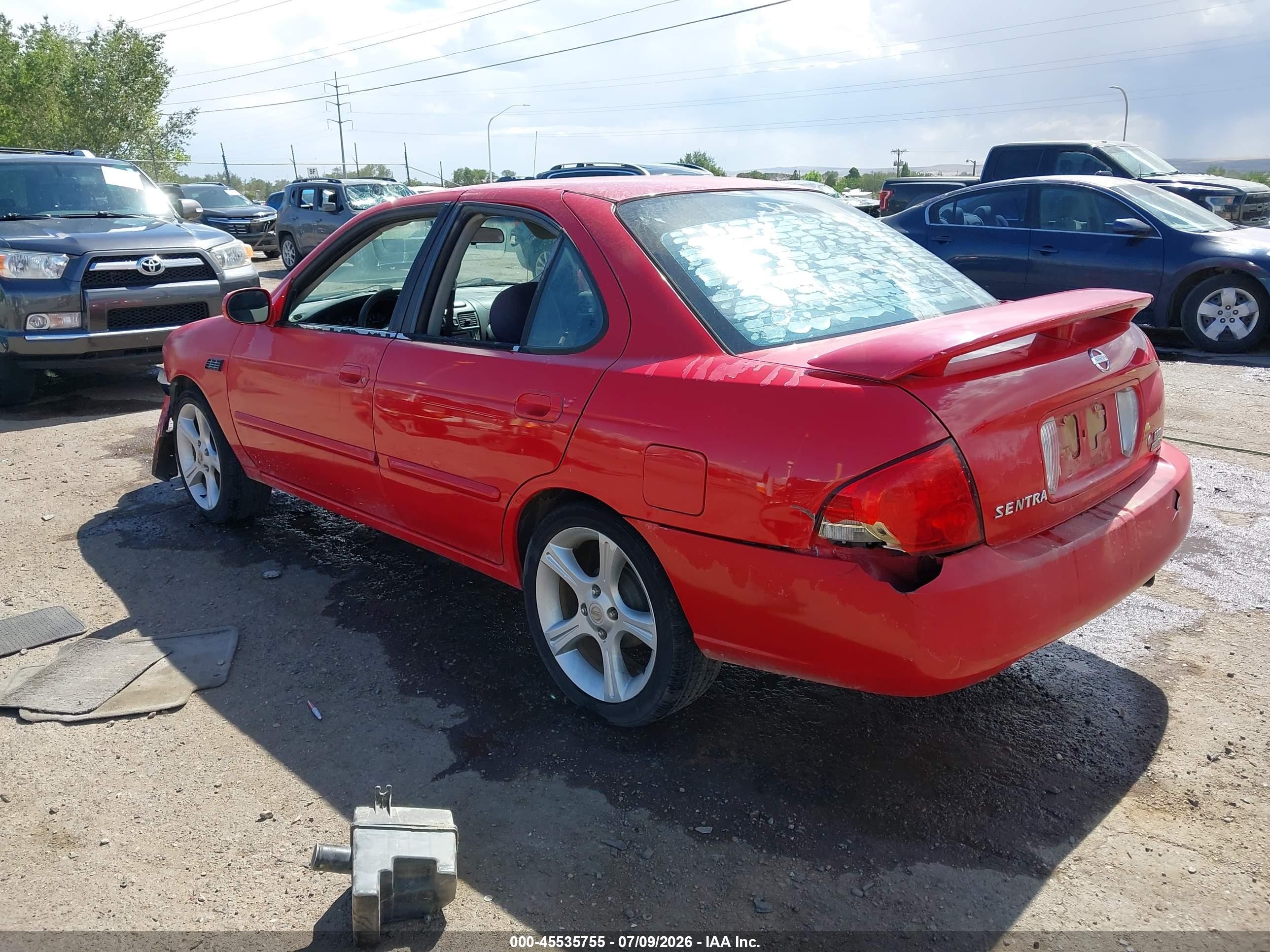 2005 Nissan Sentra 1.8s Красный vin: 3N1CB51D95L498685