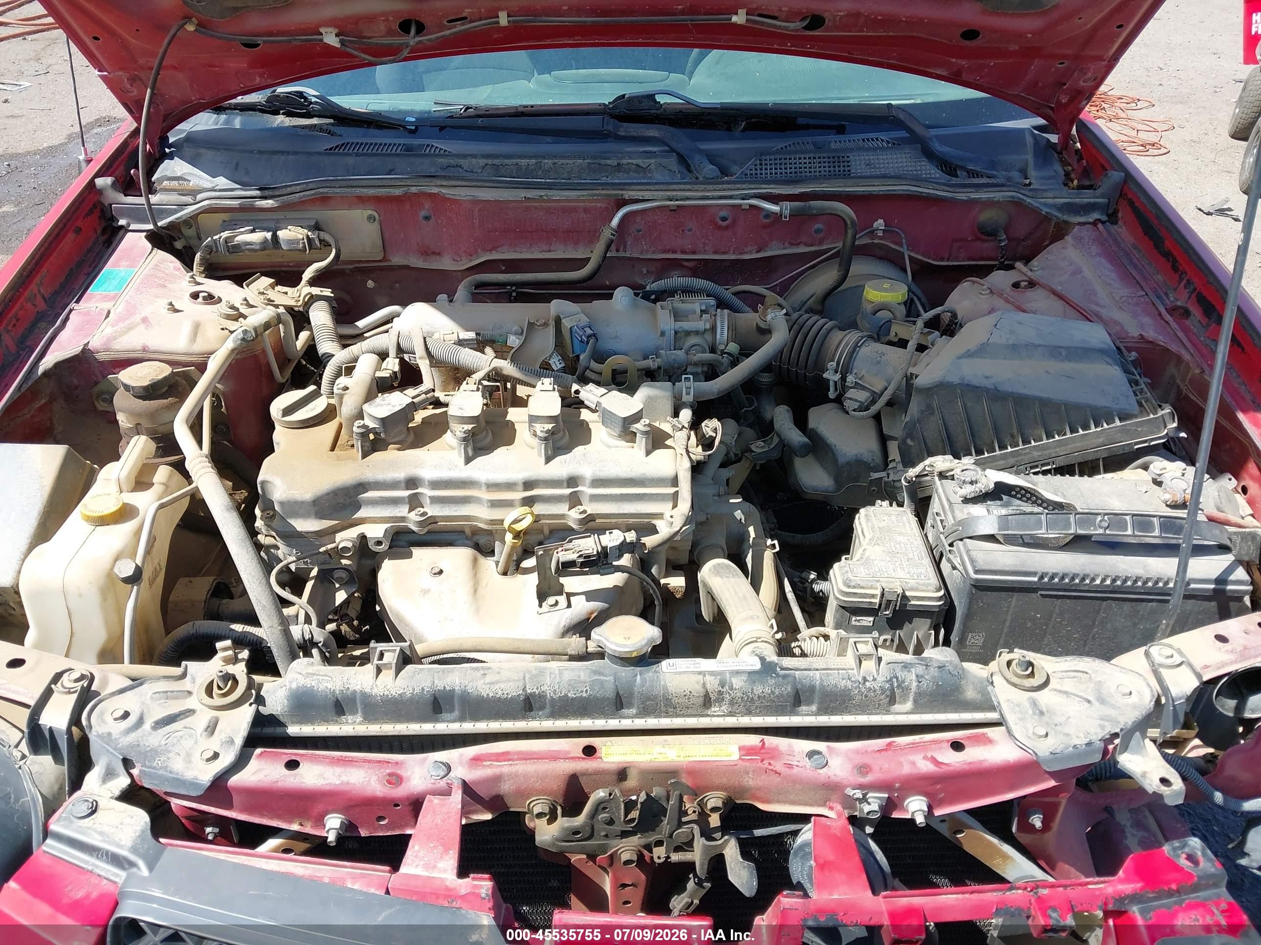 2005 Nissan Sentra 1.8s Красный vin: 3N1CB51D95L498685