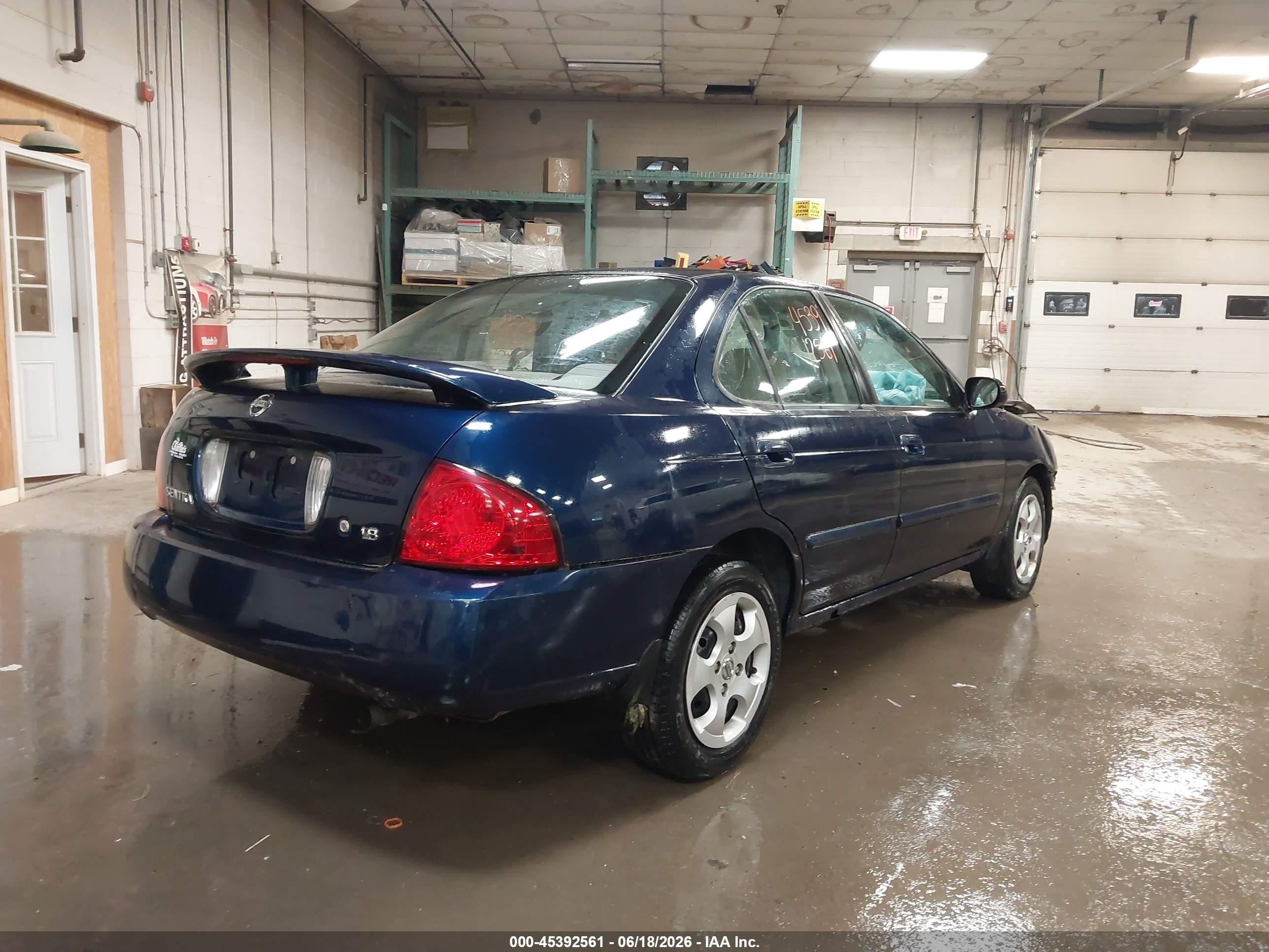 2005 Nissan Sentra 1.8 Blue vin: 3N1CB51D95L551109