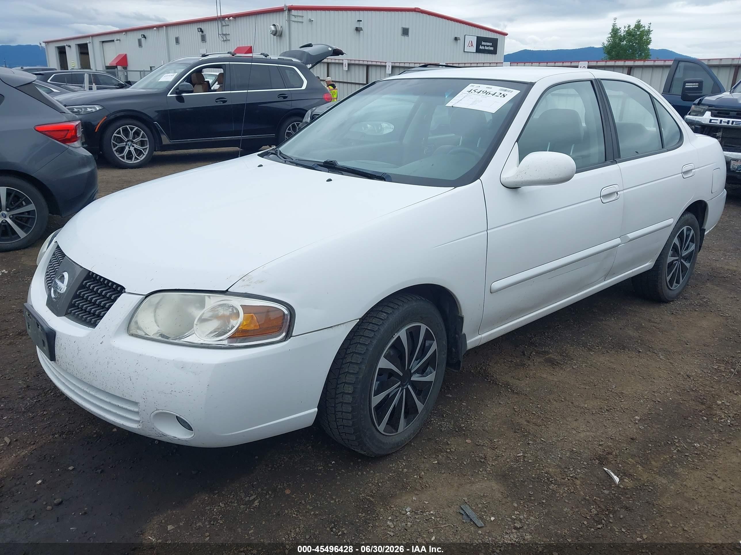 2005 Nissan Sentra 1.8s White vin: 3N1CB51D95L570727