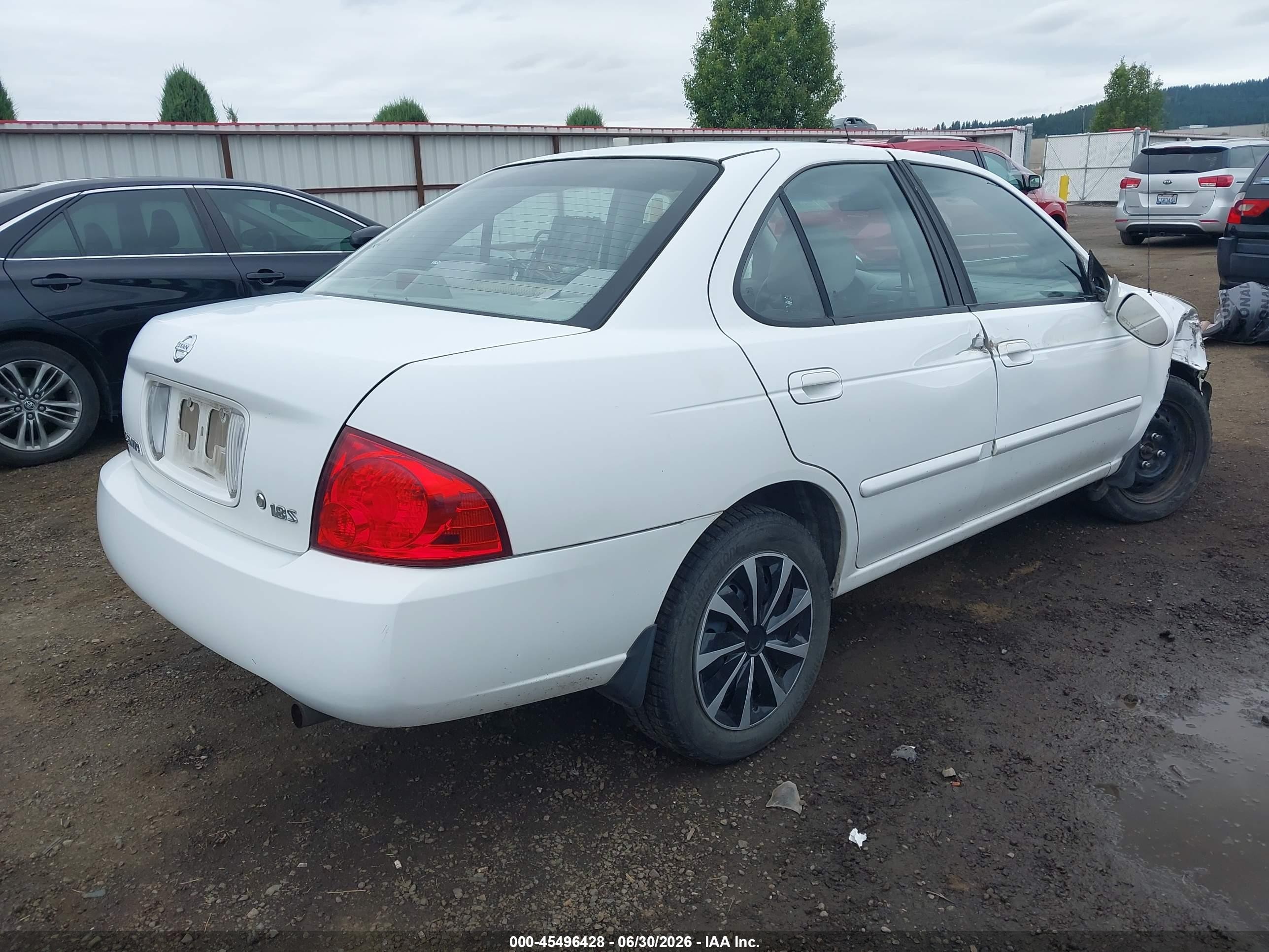 2005 Nissan Sentra 1.8s White vin: 3N1CB51D95L570727