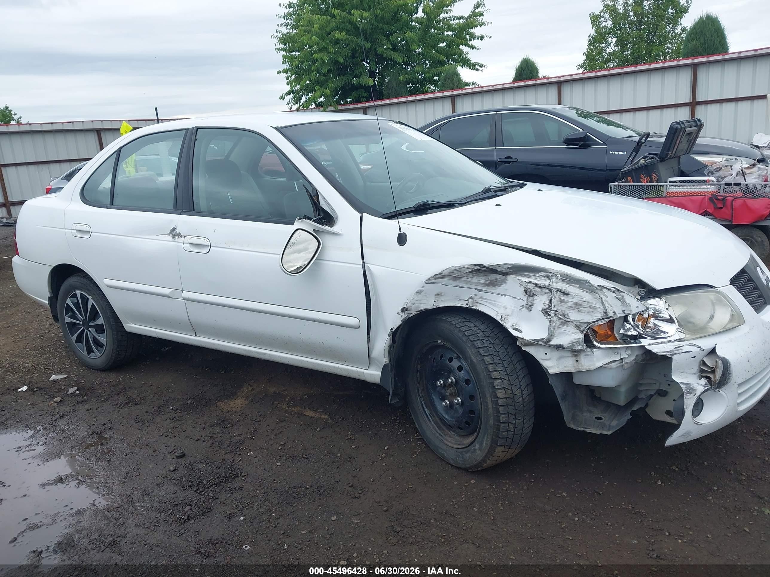 2005 Nissan Sentra 1.8s White vin: 3N1CB51D95L570727