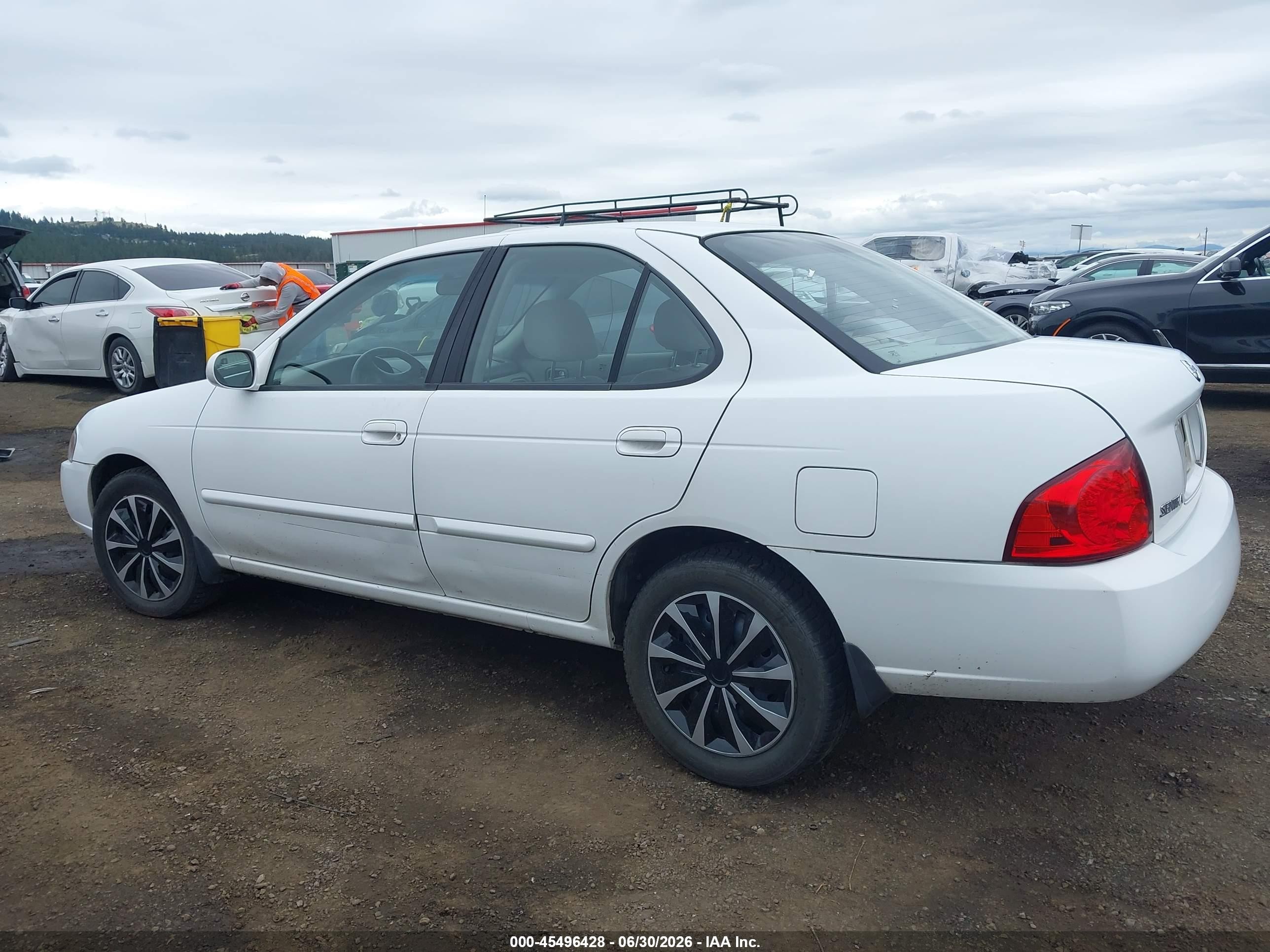 2005 Nissan Sentra 1.8s White vin: 3N1CB51D95L570727