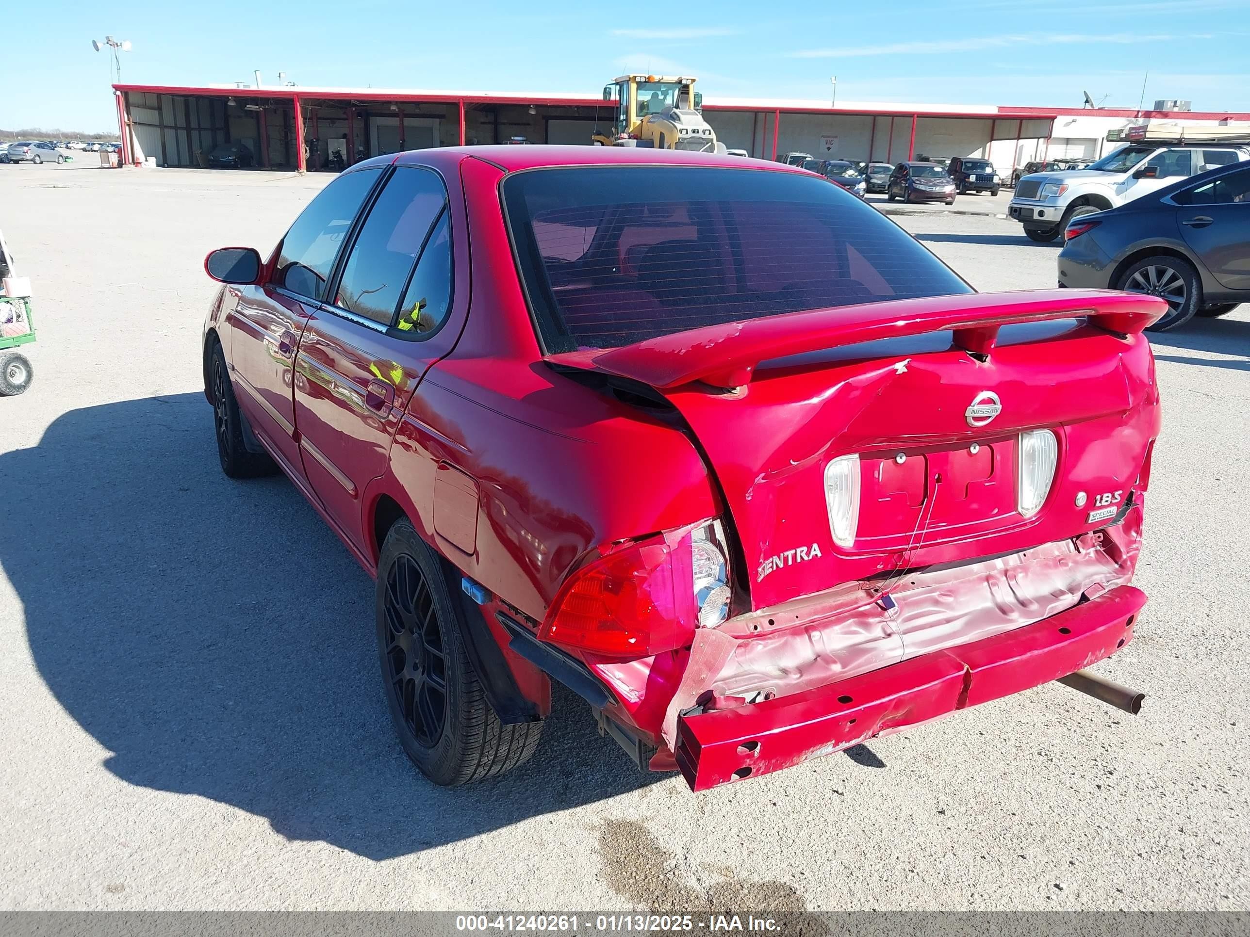 2006 Nissan Sentra 1.8s Red vin: 3N1CB51D96L455692