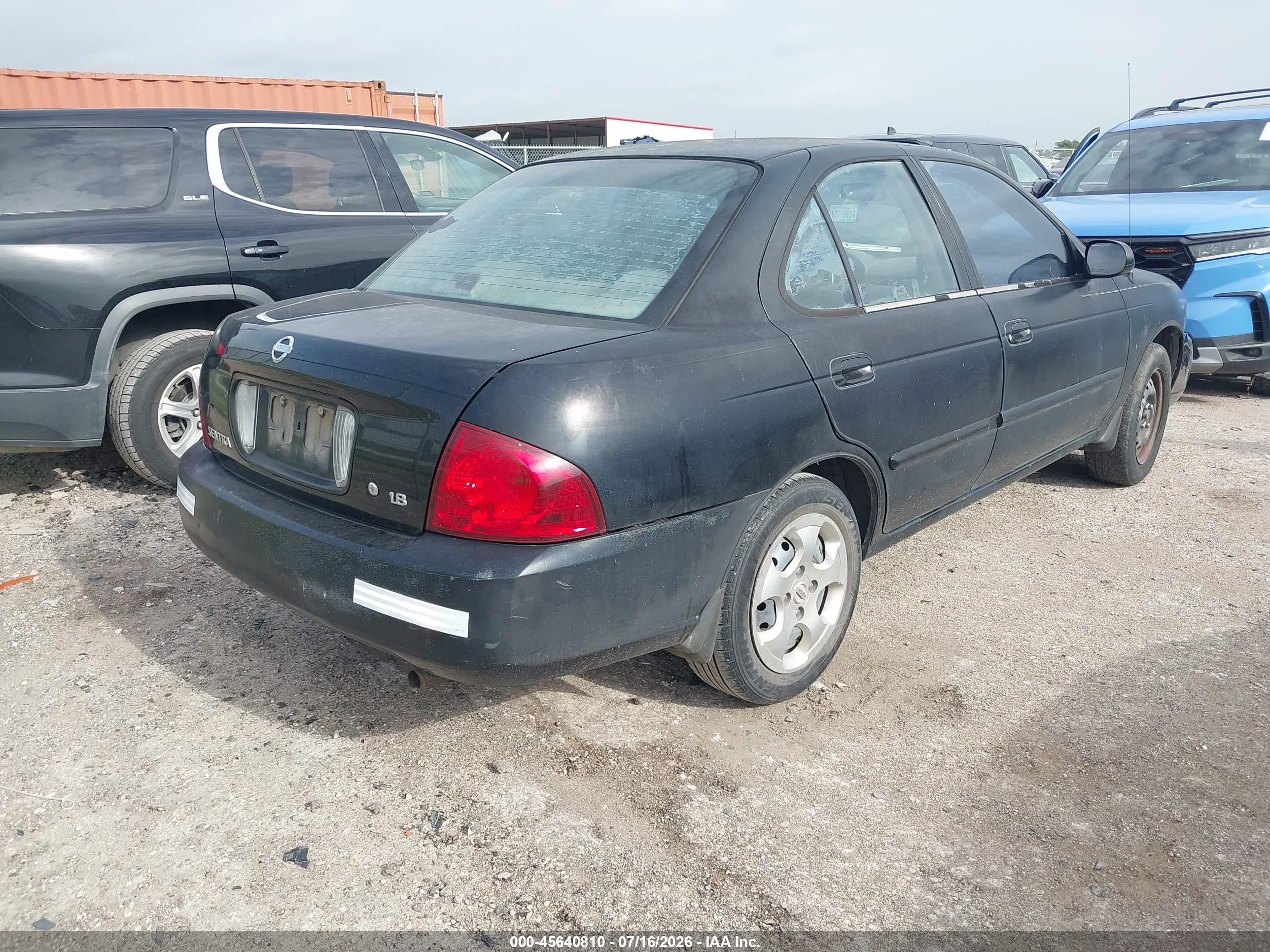 2006 Nissan Sentra 1.8 Black vin: 3N1CB51D96L494086