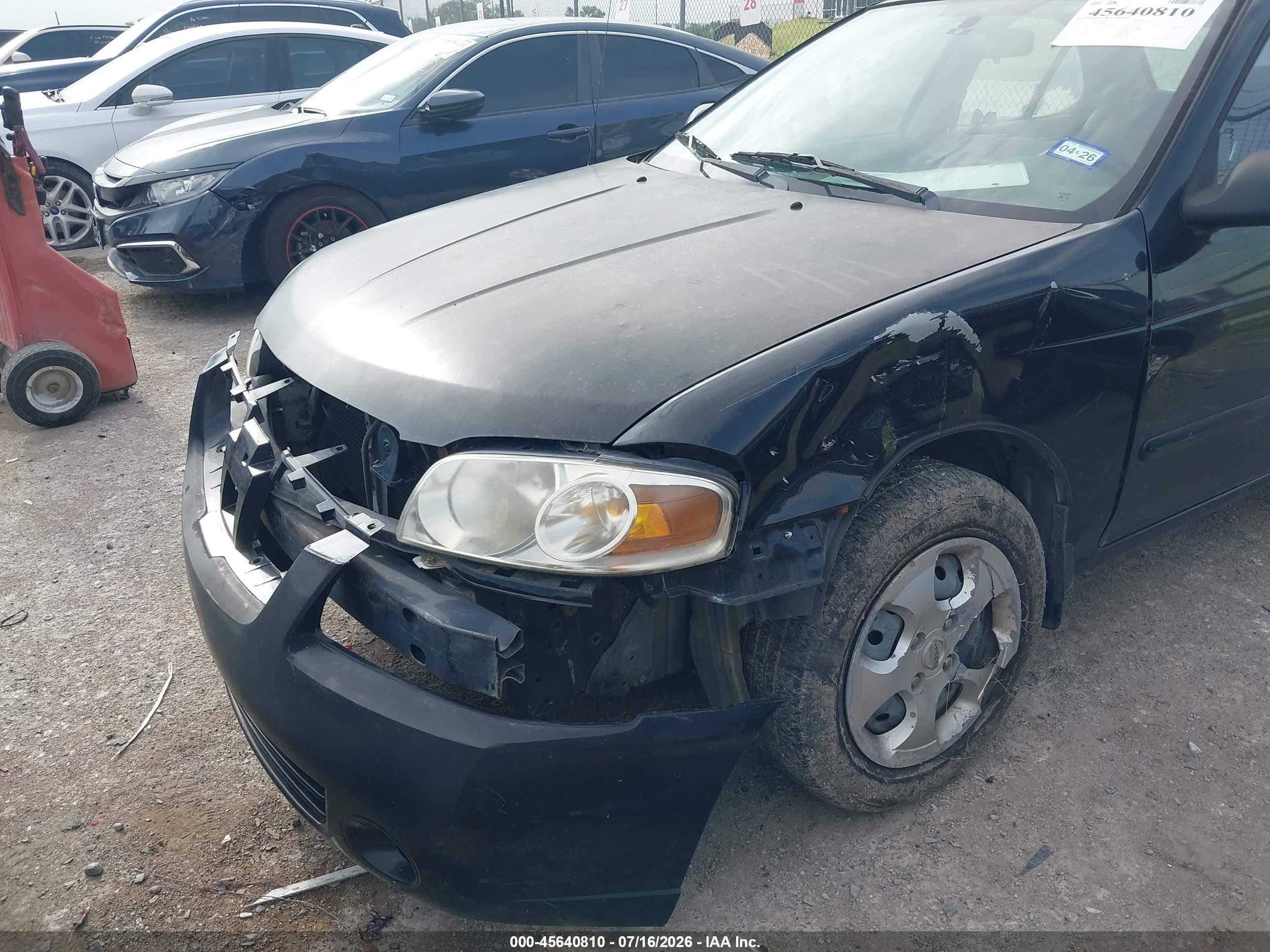 2006 Nissan Sentra 1.8 Black vin: 3N1CB51D96L494086