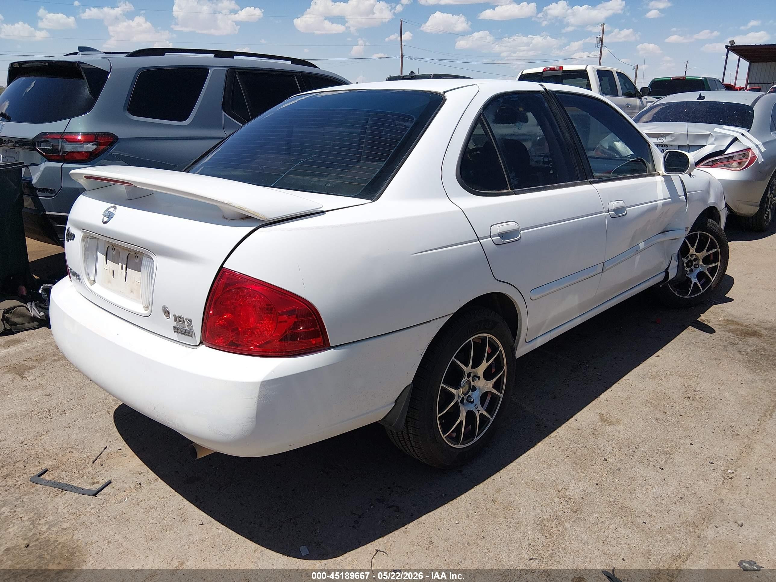 2006 Nissan Sentra 1.8s Белый vin: 3N1CB51D96L499501