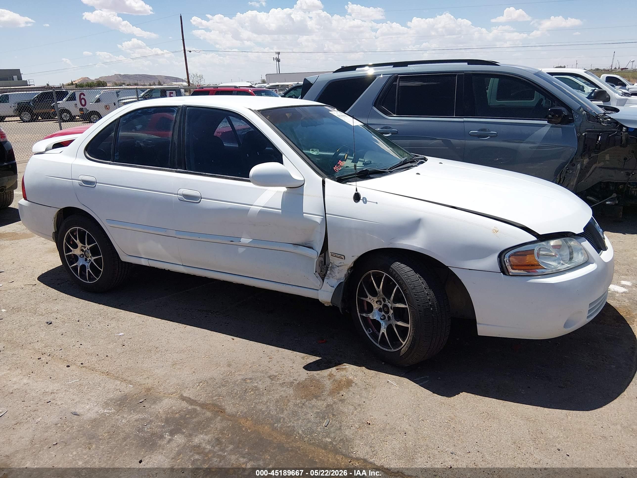 2006 Nissan Sentra 1.8s Белый vin: 3N1CB51D96L499501