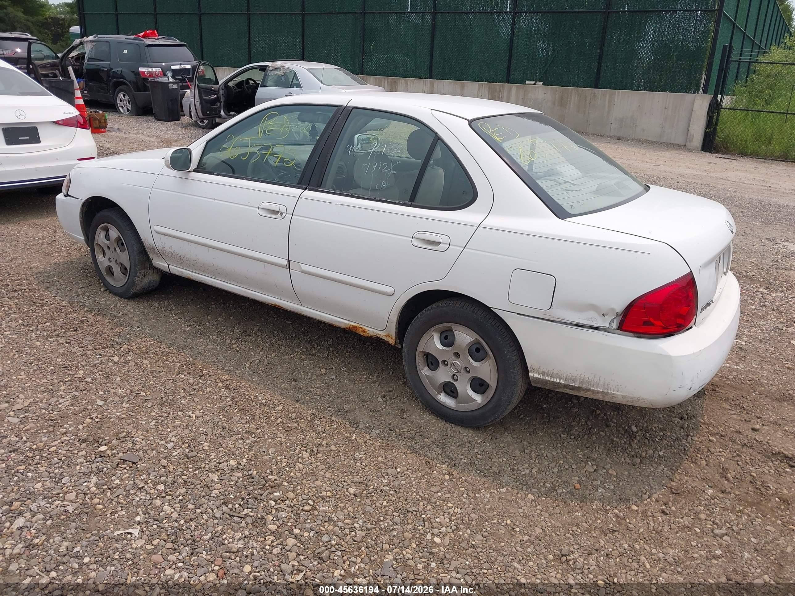 2006 Nissan Sentra 1.8s Белый vin: 3N1CB51D96L502171