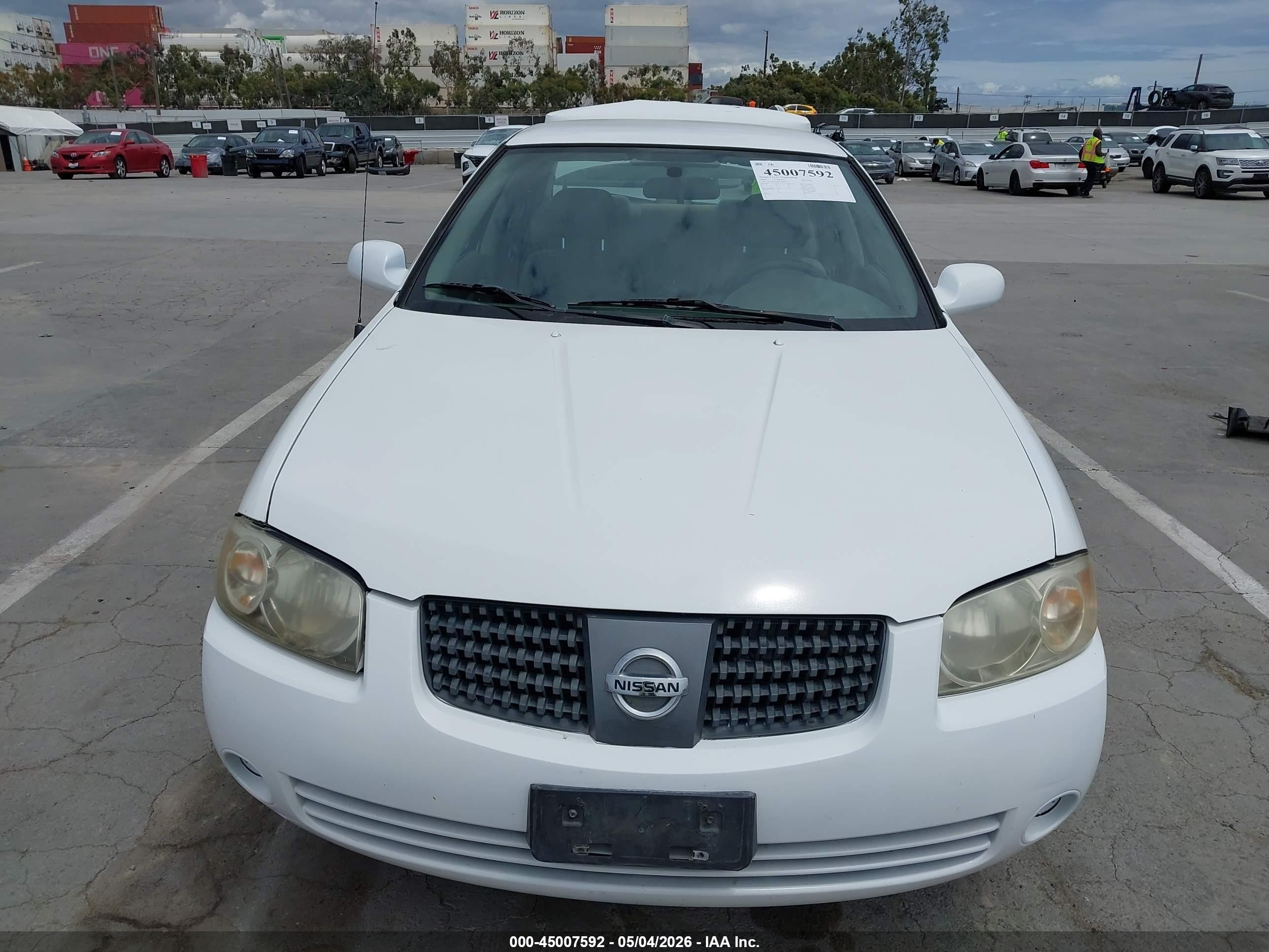 2006 Nissan Sentra 1.8 Белый vin: 3N1CB51D96L506446