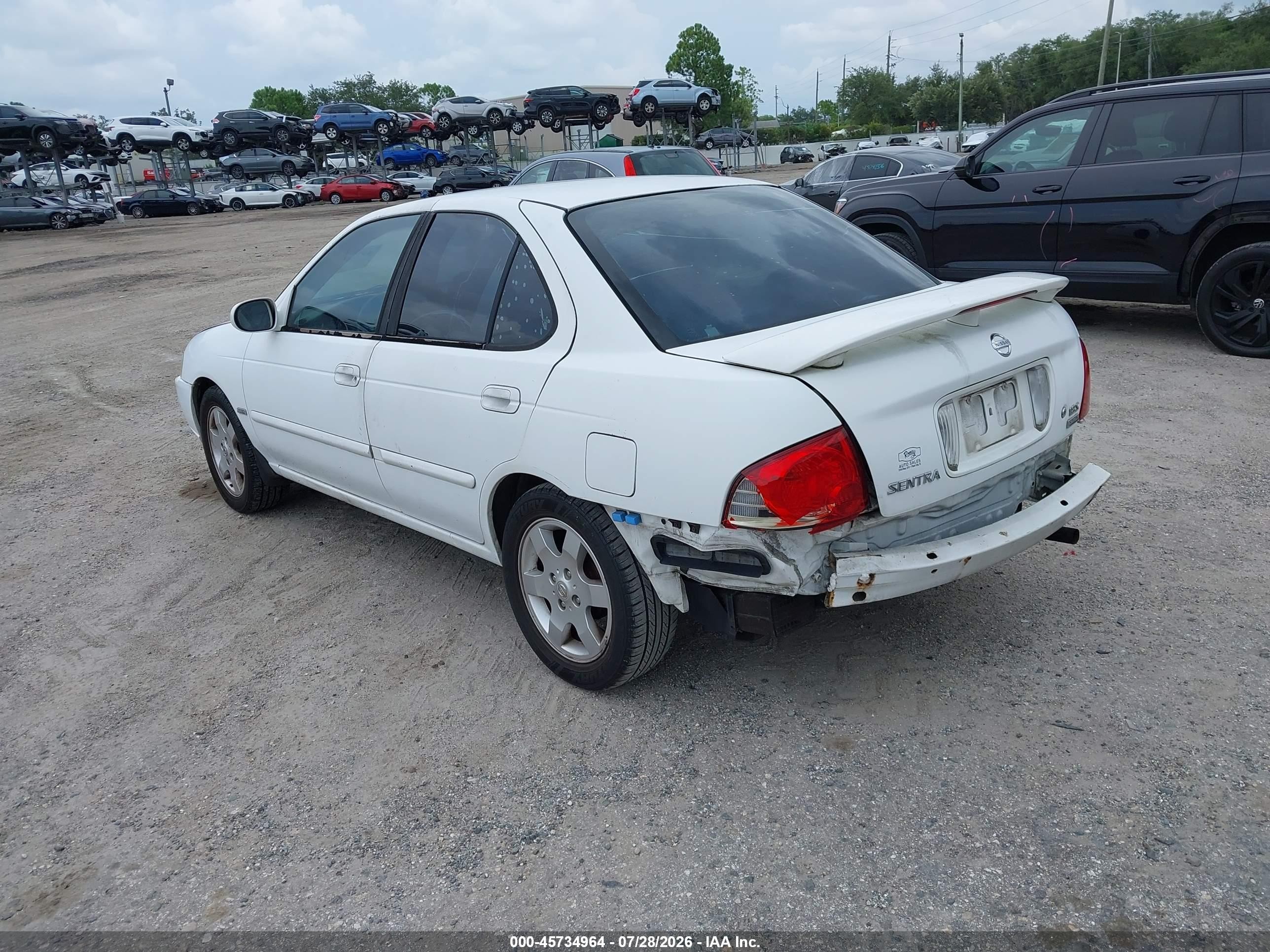 2006 Nissan Sentra 1.8s Белый vin: 3N1CB51D96L517429