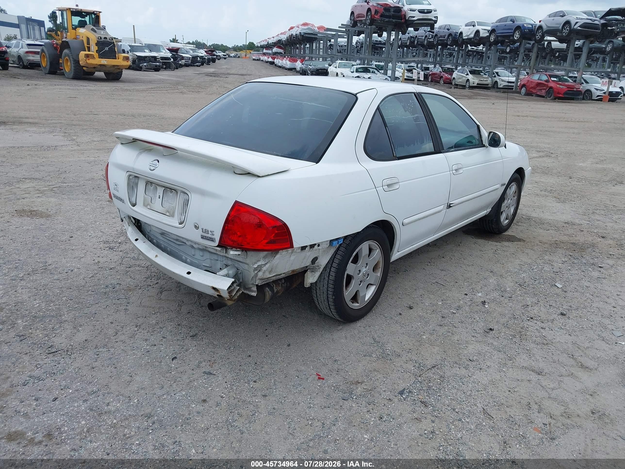 2006 Nissan Sentra 1.8s Белый vin: 3N1CB51D96L517429