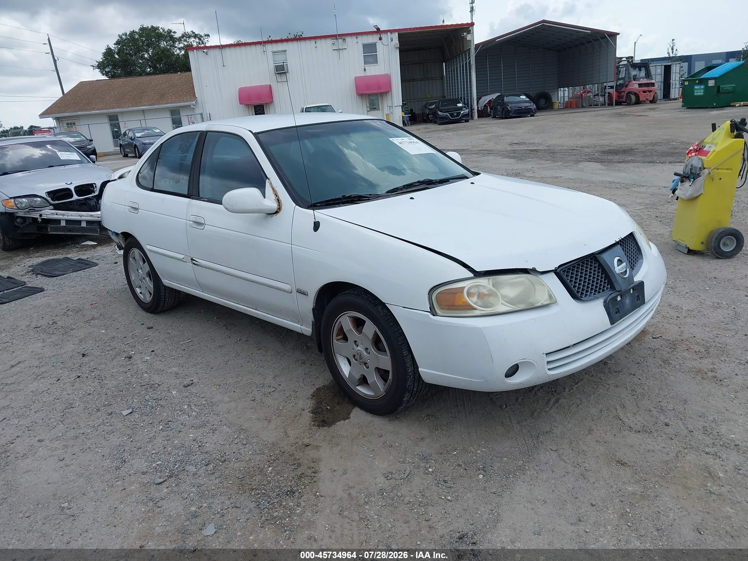 2006 Nissan Sentra 1.8s White vin: 3N1CB51D96L517429