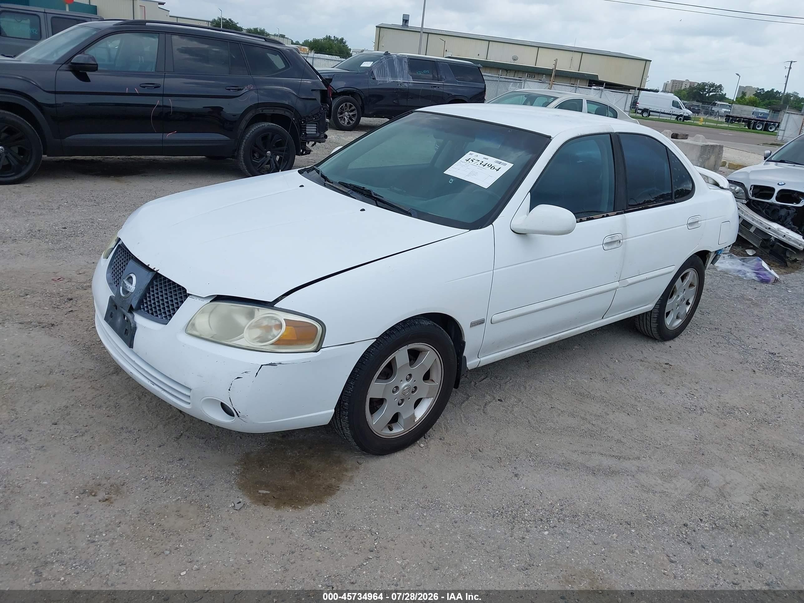2006 Nissan Sentra 1.8s Белый vin: 3N1CB51D96L517429