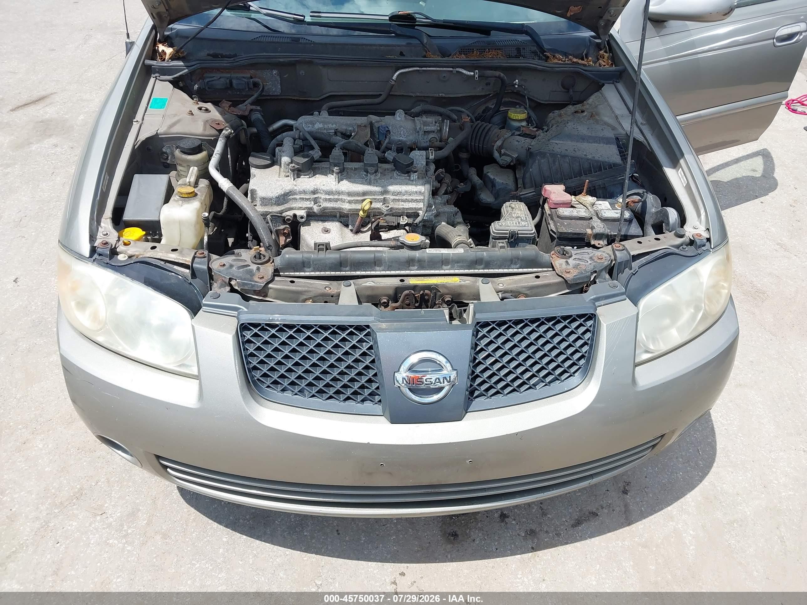2006 Nissan Sentra 1.8s Gray vin: 3N1CB51D96L547725
