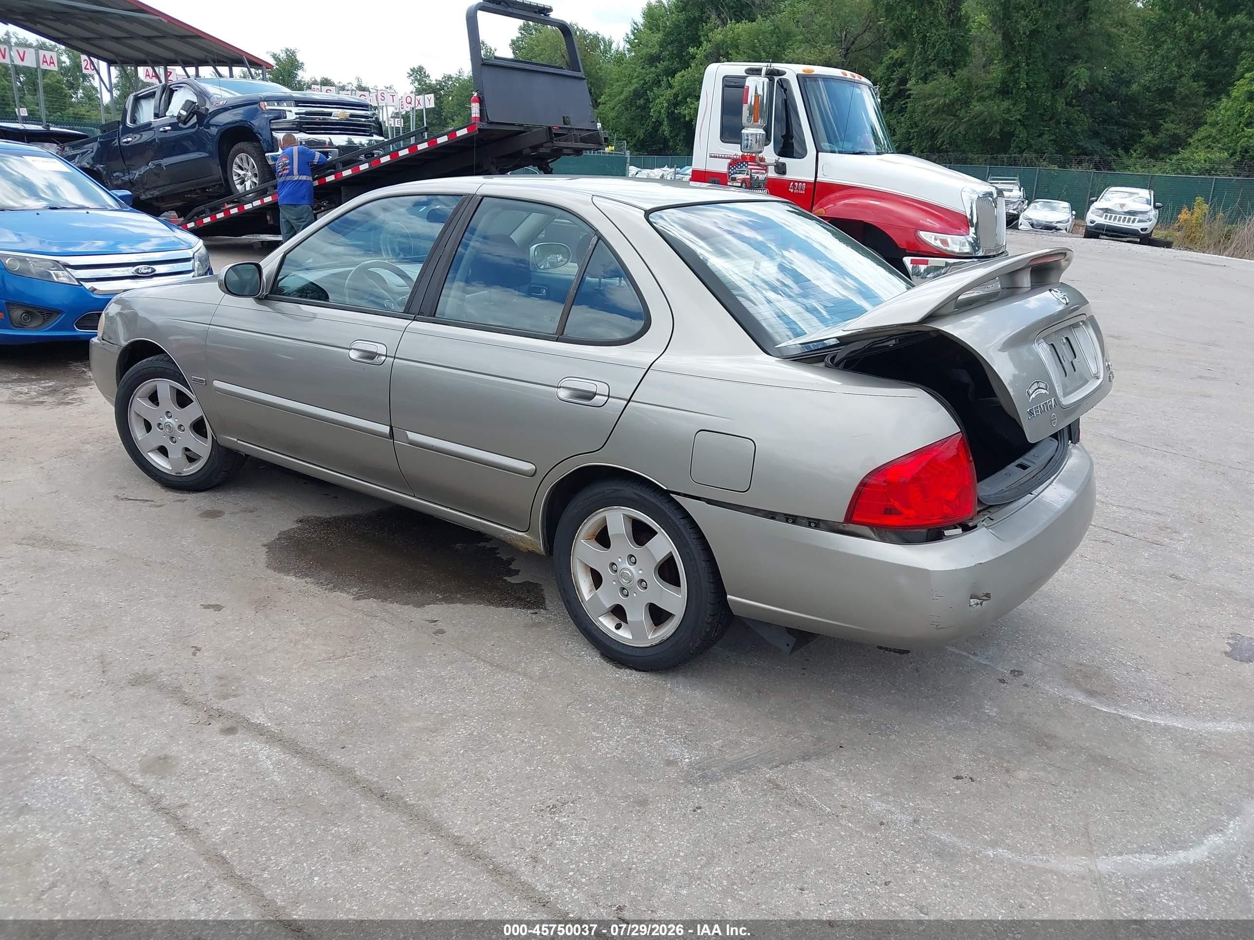 2006 Nissan Sentra 1.8s Gray vin: 3N1CB51D96L547725