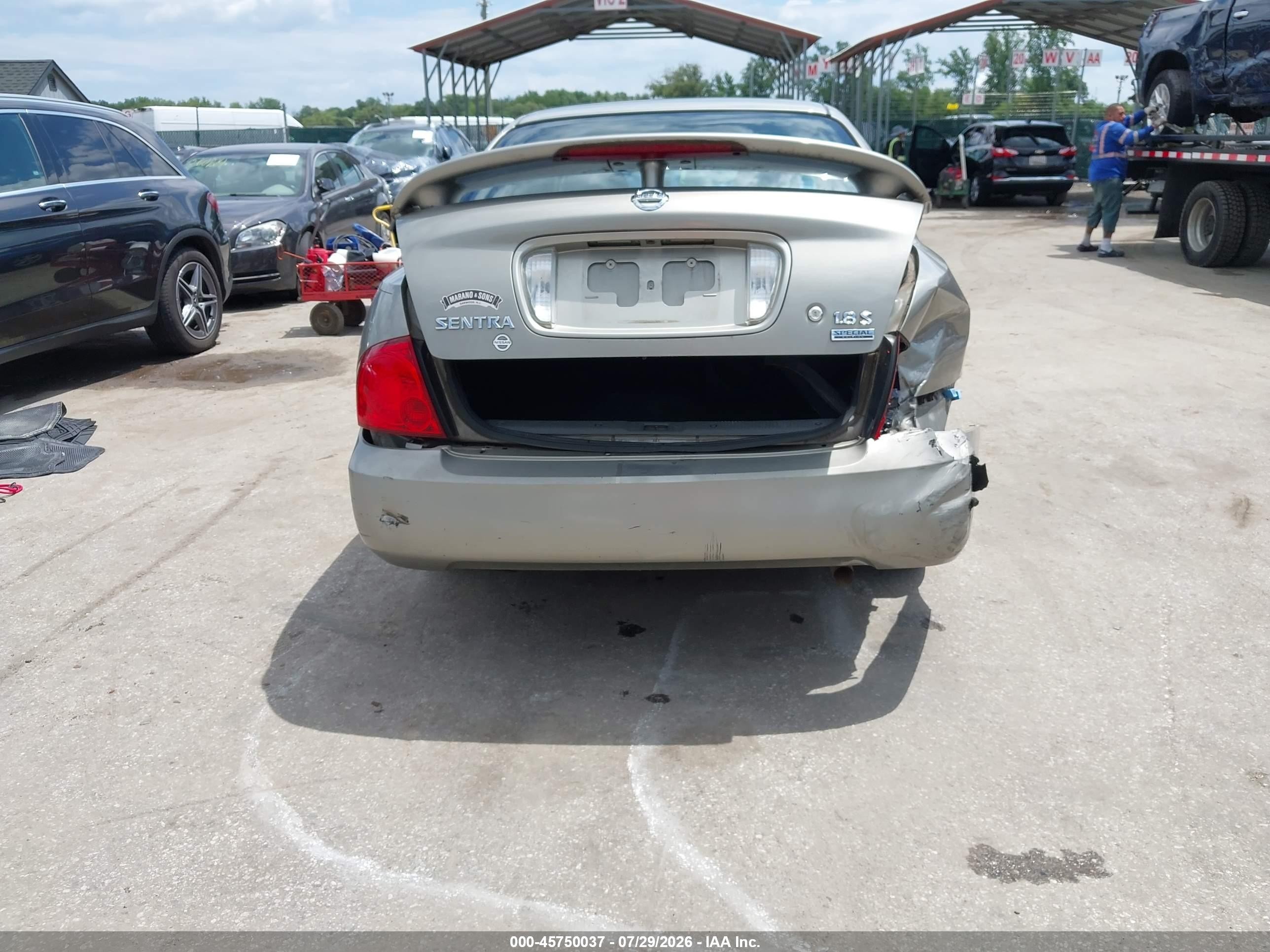 2006 Nissan Sentra 1.8s Gray vin: 3N1CB51D96L547725